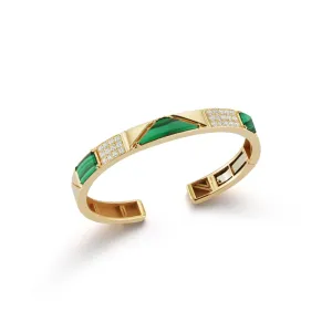 18K YELLOW GOLD MALACHITE BRACELET