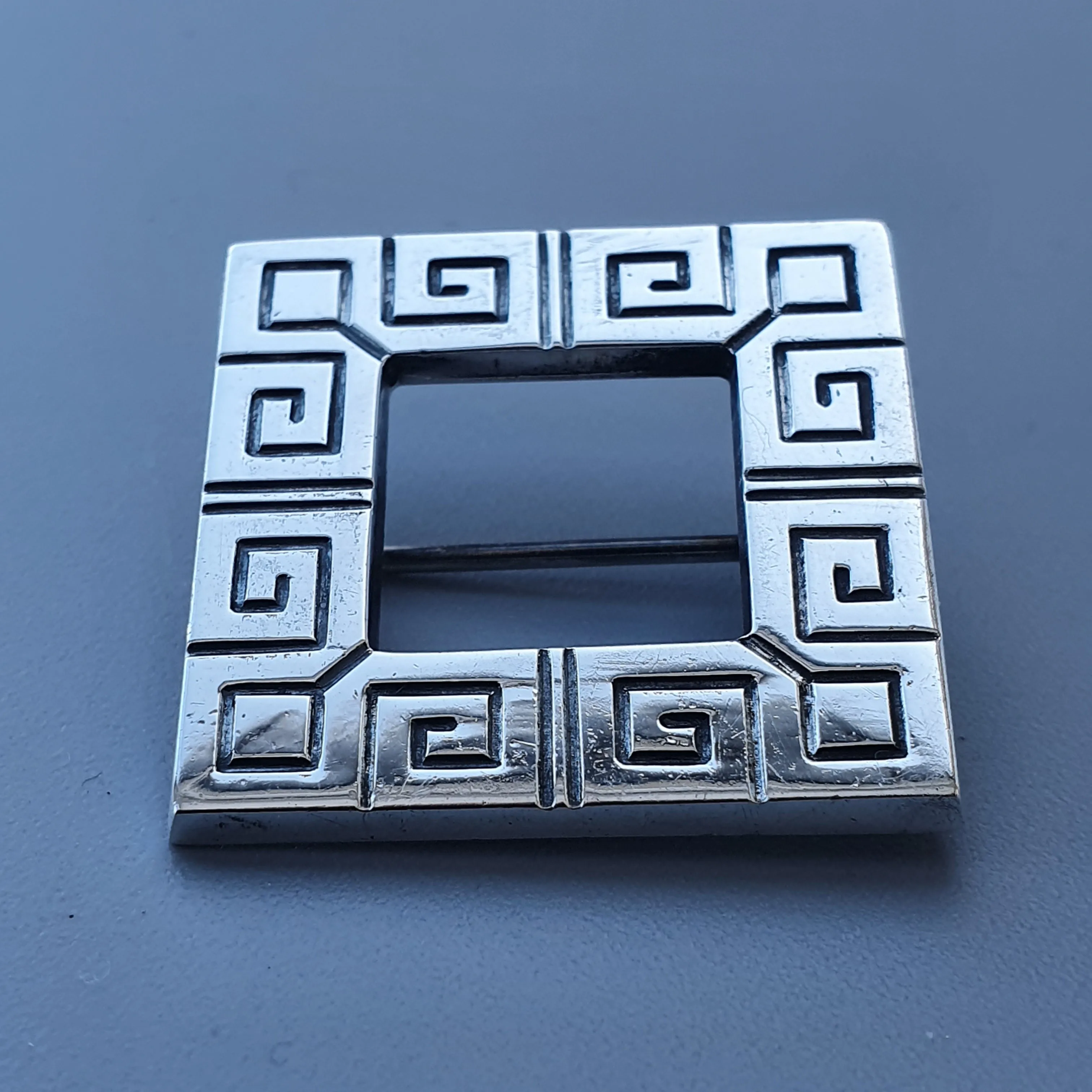 1960s Finnish Modernist Silver Brooch by Kalevala Koru – Design by Paula Häiväoja 1967