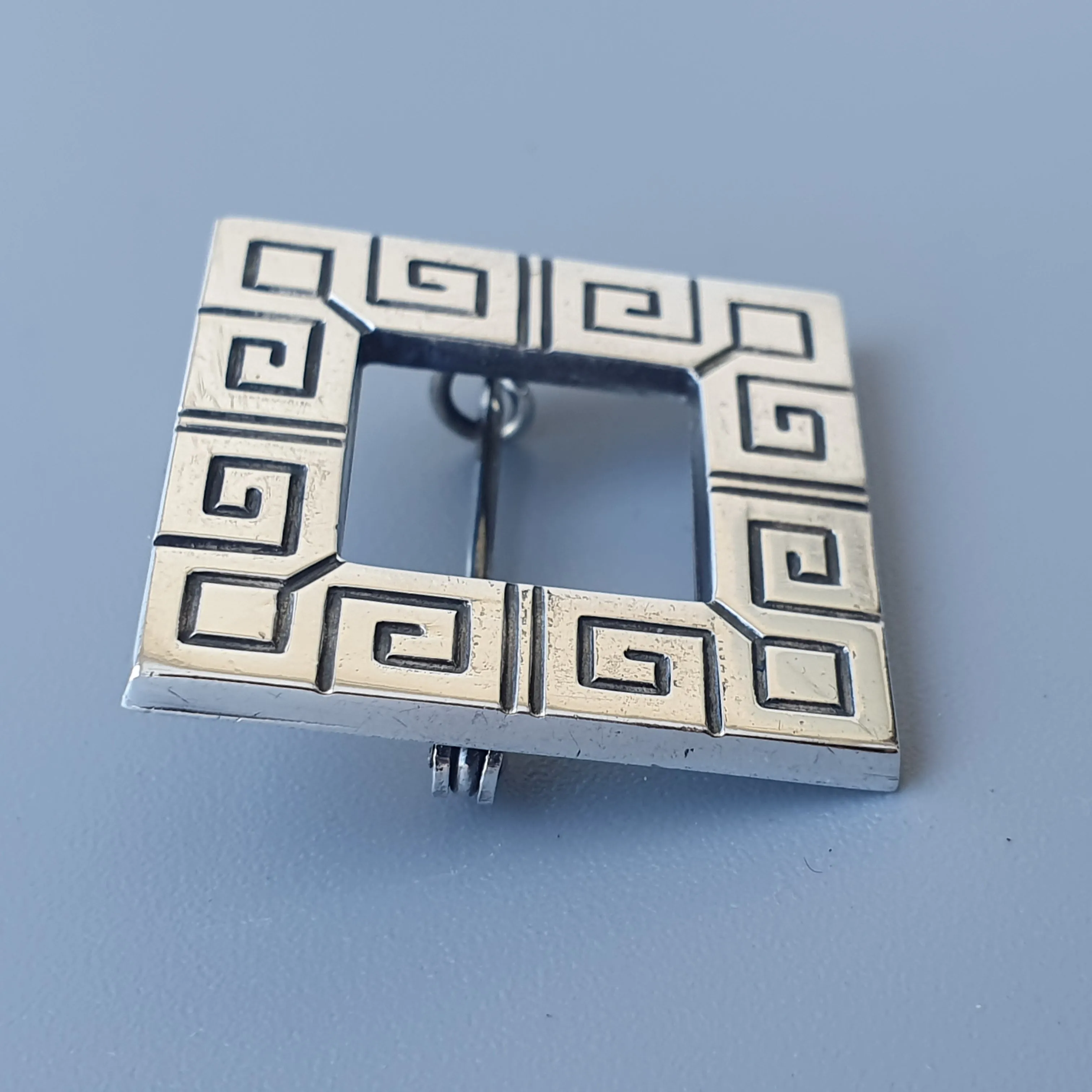 1960s Finnish Modernist Silver Brooch by Kalevala Koru – Design by Paula Häiväoja 1967
