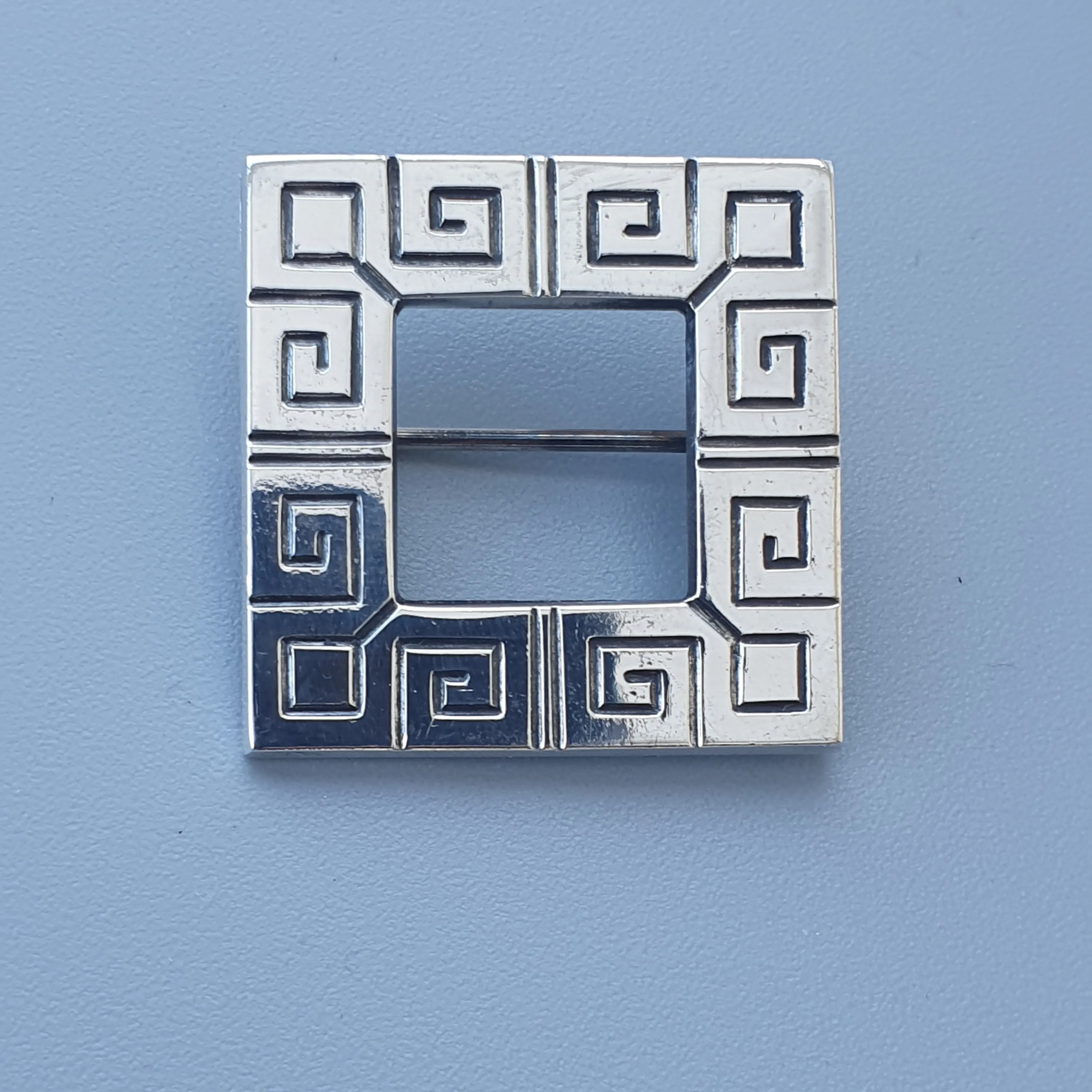 1960s Finnish Modernist Silver Brooch by Kalevala Koru – Design by Paula Häiväoja 1967