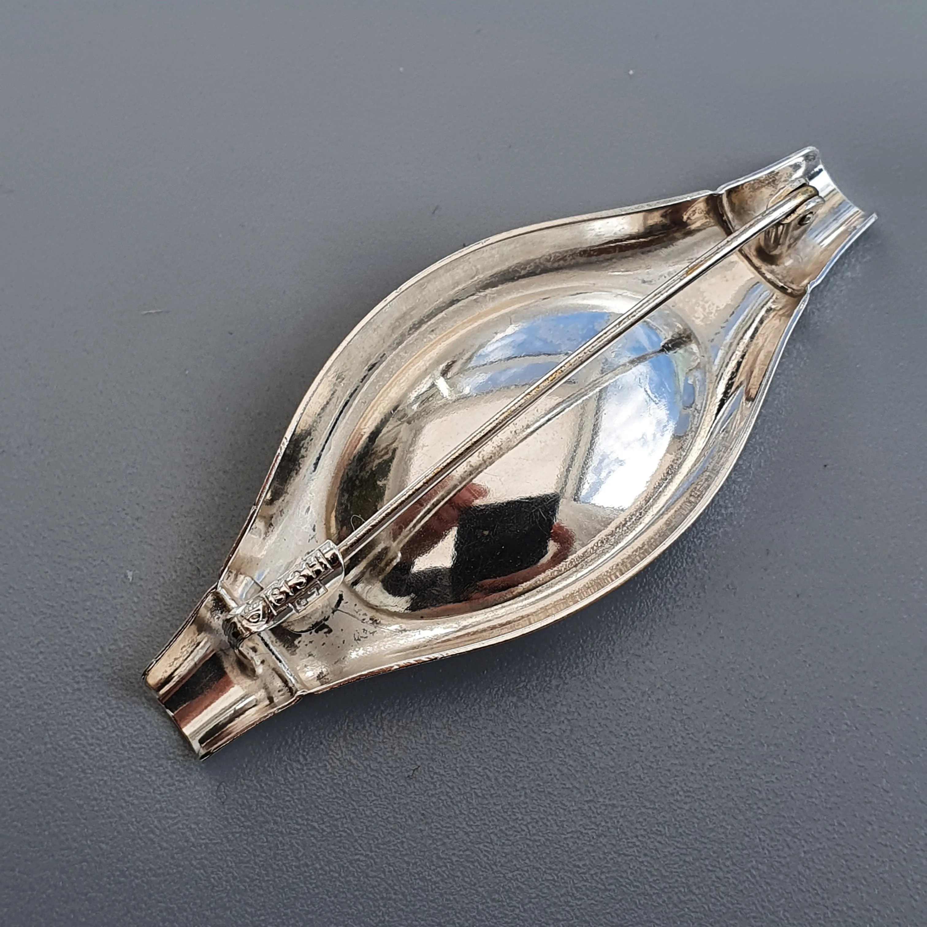 1960s Vintage Finnish Modernist Silver Brooch by Elis Kauppi for Kupittaan Kulta