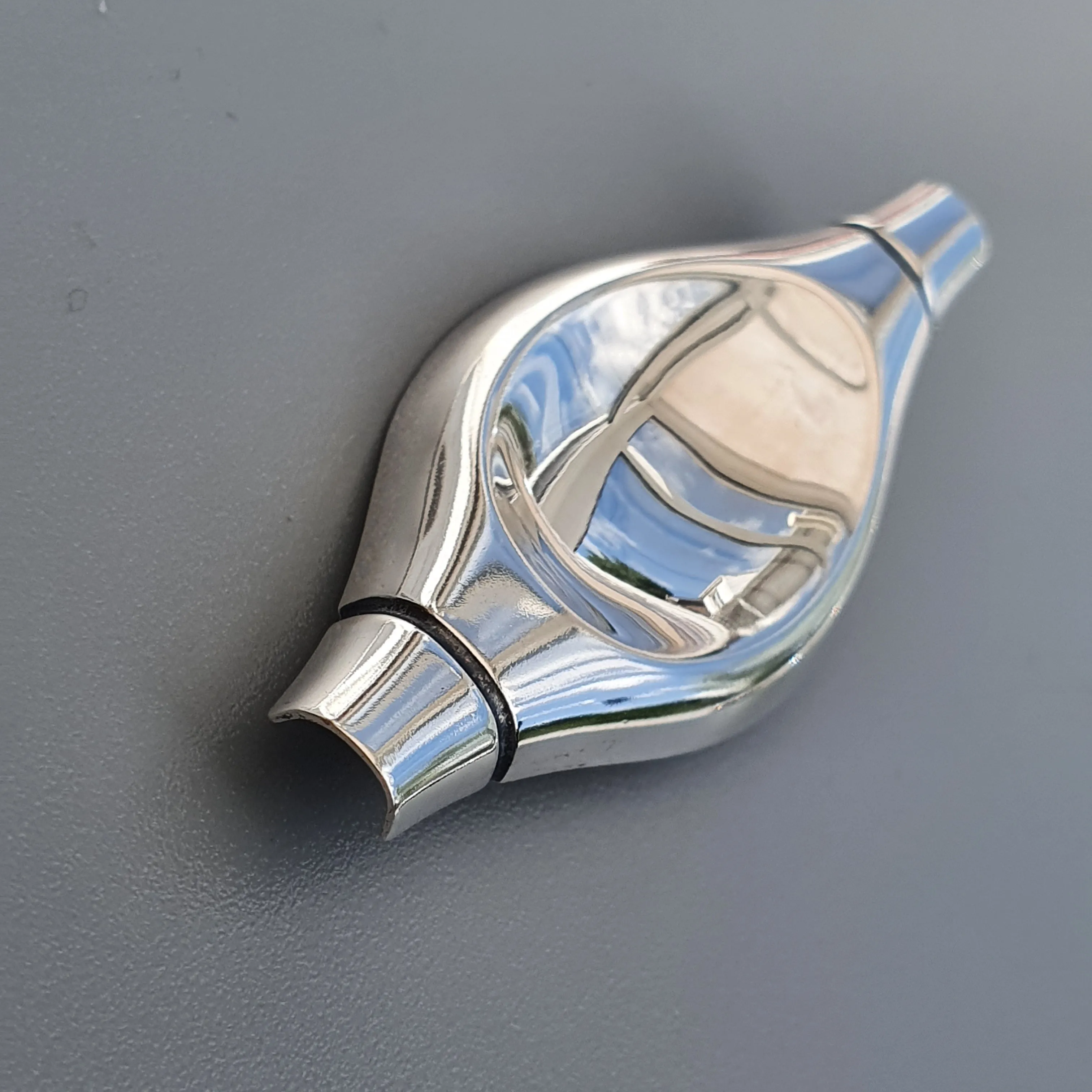 1960s Vintage Finnish Modernist Silver Brooch by Elis Kauppi for Kupittaan Kulta