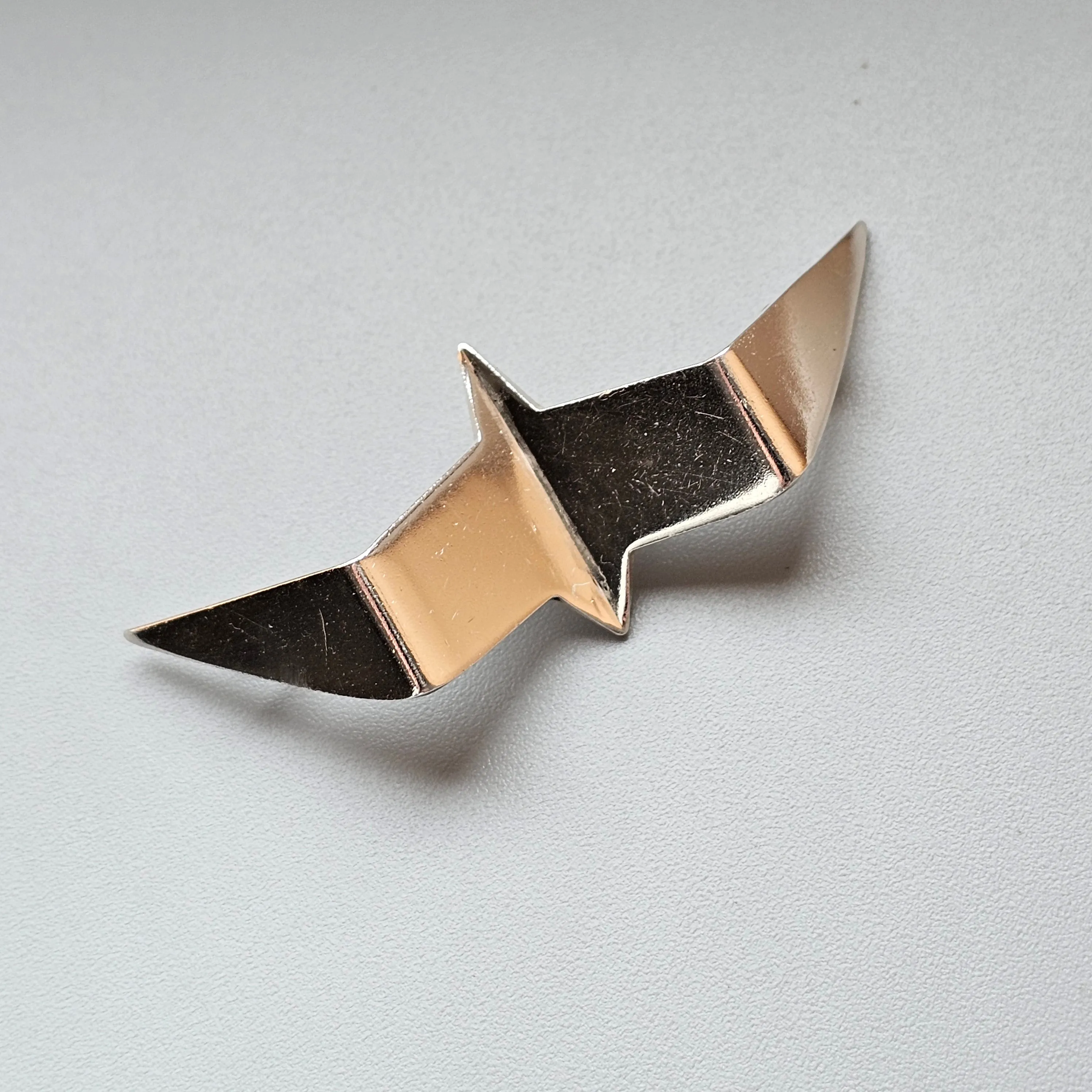 1980s Asko Luukkonen Finnish Silver Abstract Bird Brooch
