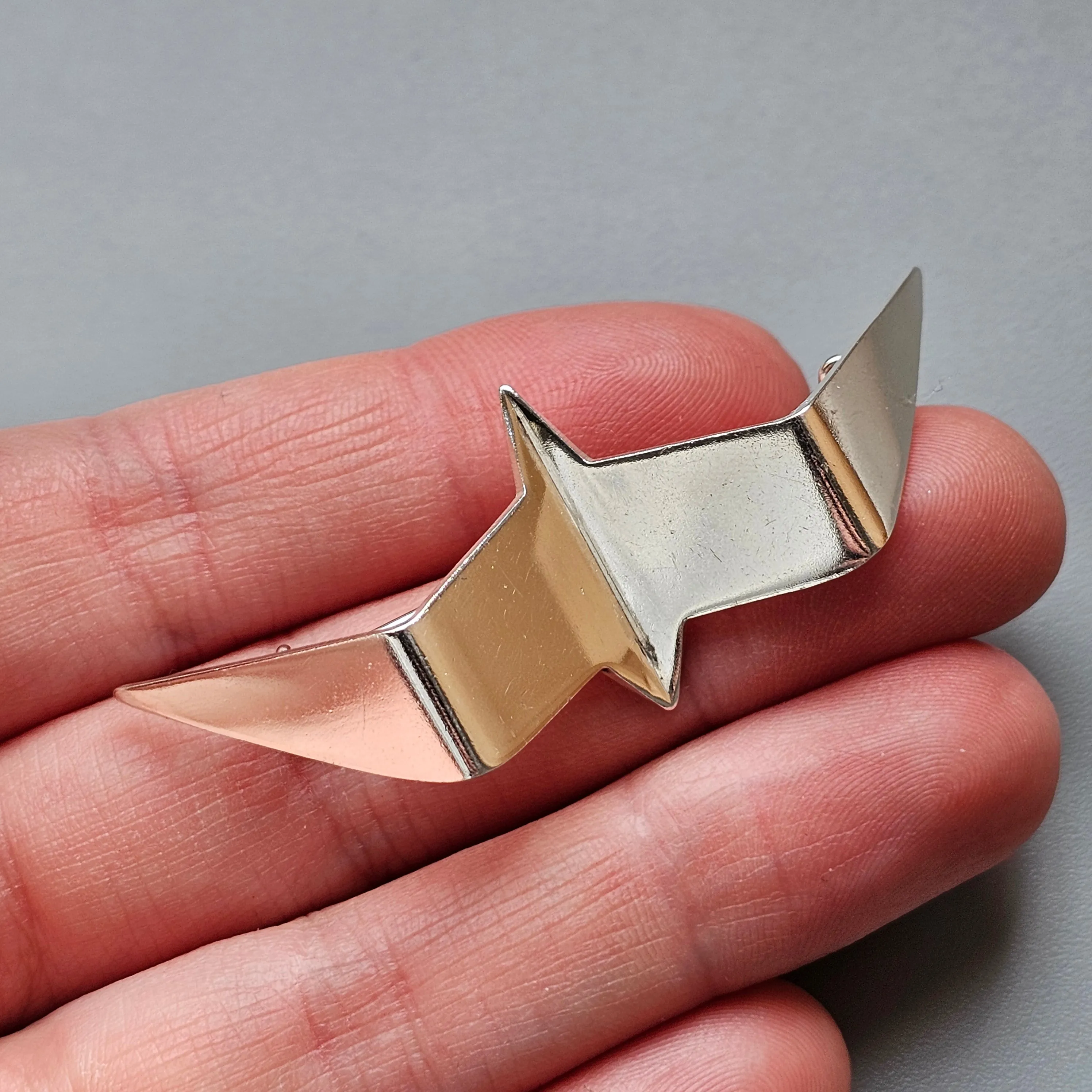 1980s Asko Luukkonen Finnish Silver Abstract Bird Brooch