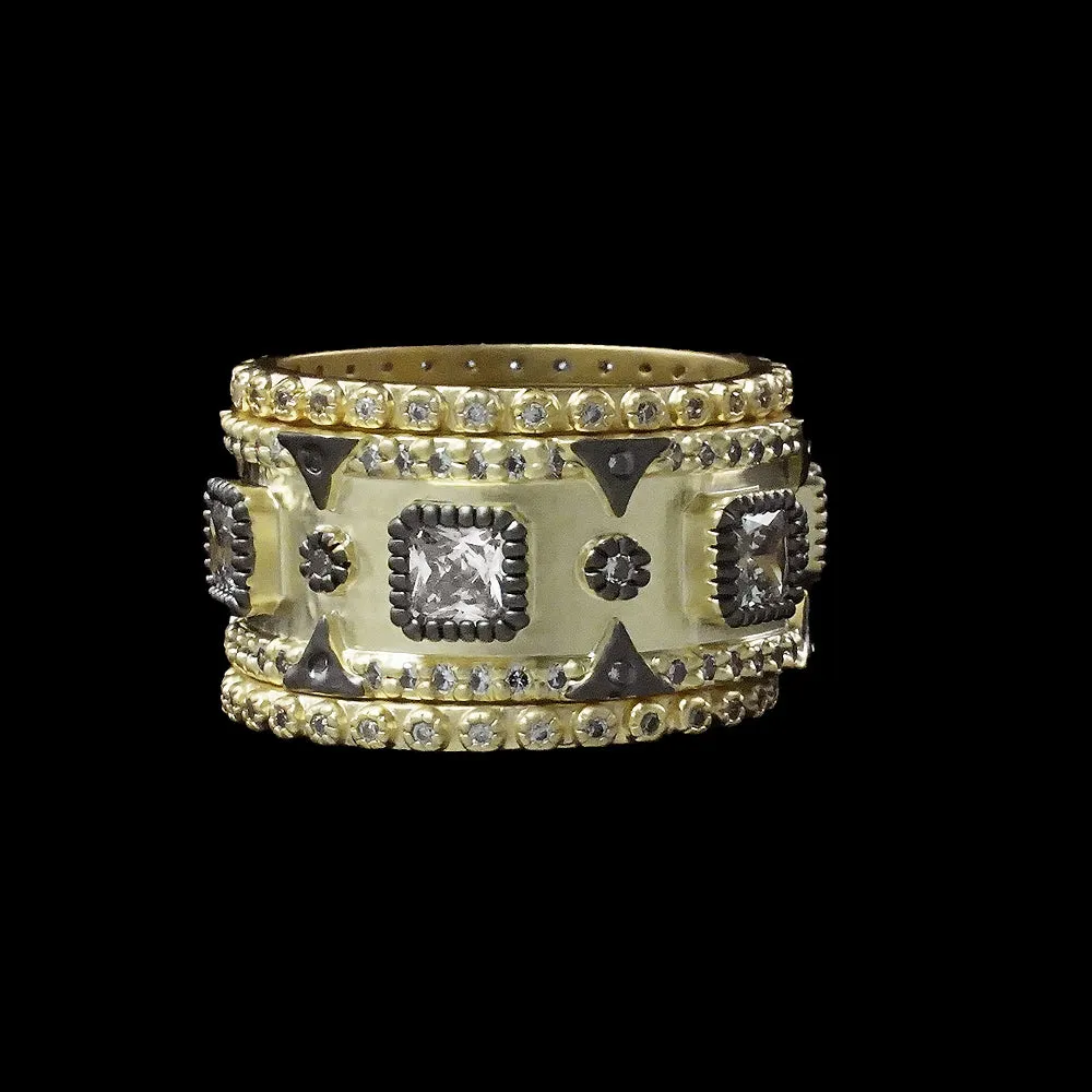 3 Tier Gold Ring Stack