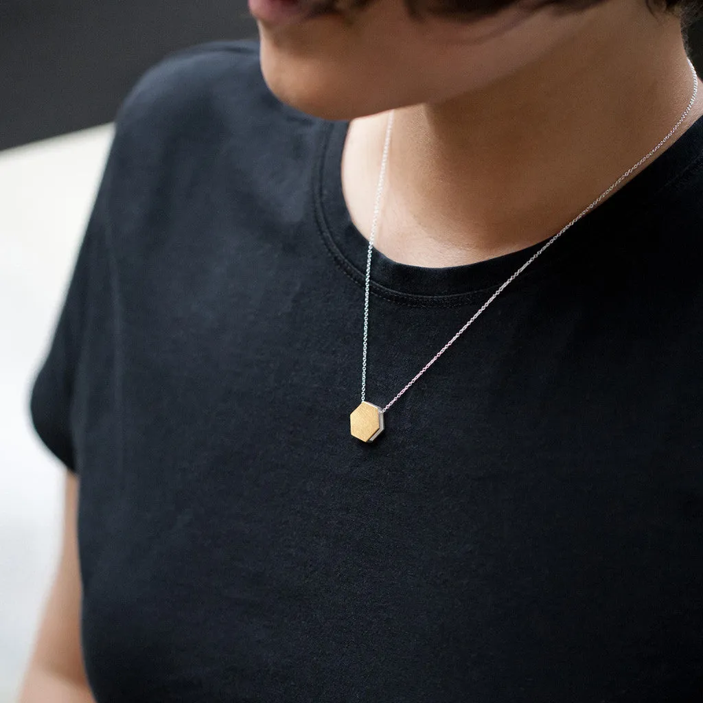3456∞ N°116 / Double Faced Hexagon Necklace