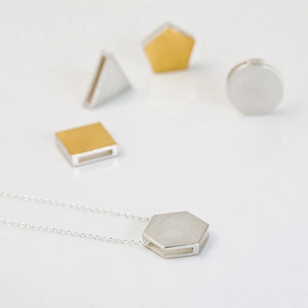 3456∞ N°116 / Double Faced Hexagon Necklace
