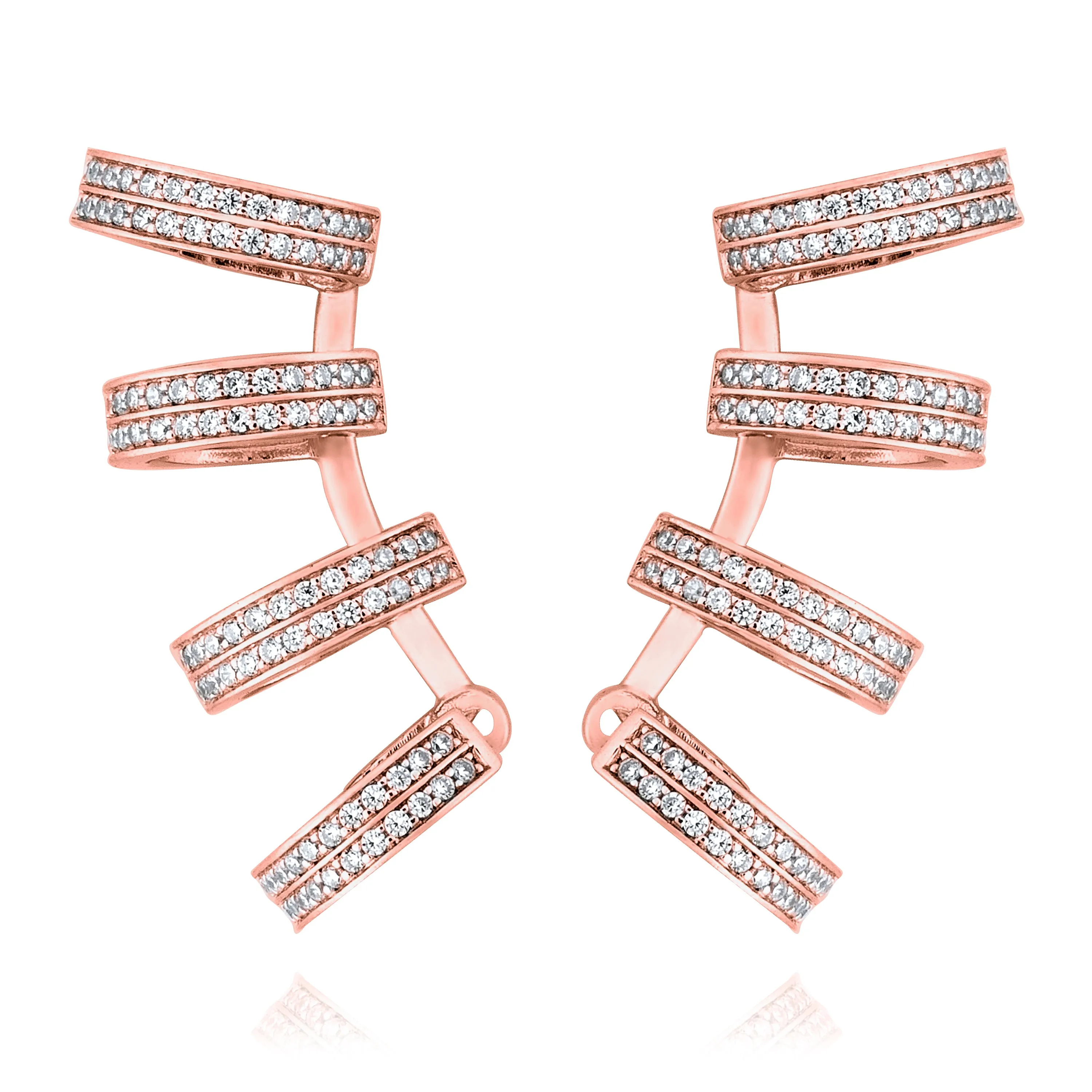 4-Hoop Earring - Pinkgold