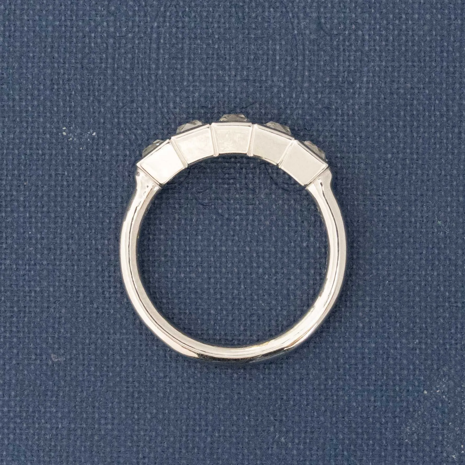 .85ctw French Cut Diamond 5-Stone Bezel Band