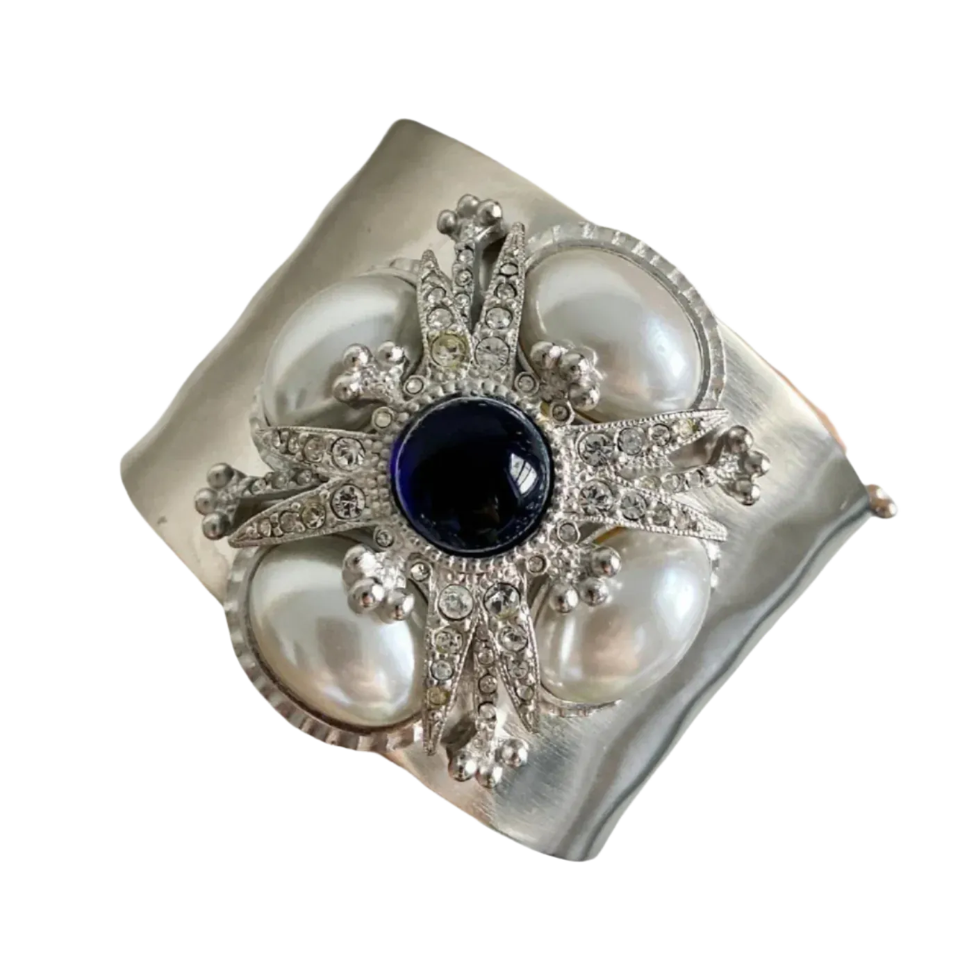 90s St. John Silver Cuff Bracelet