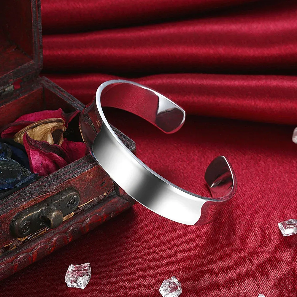 925 Sterling Silver Big Bangles Bracelet Cute Charms for Women Lady Fashion Jewelry Adjustment Cuff Wedding Luxury