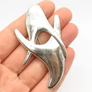 925 Sterling Silver Vintage Abstract Design Pin Brooch