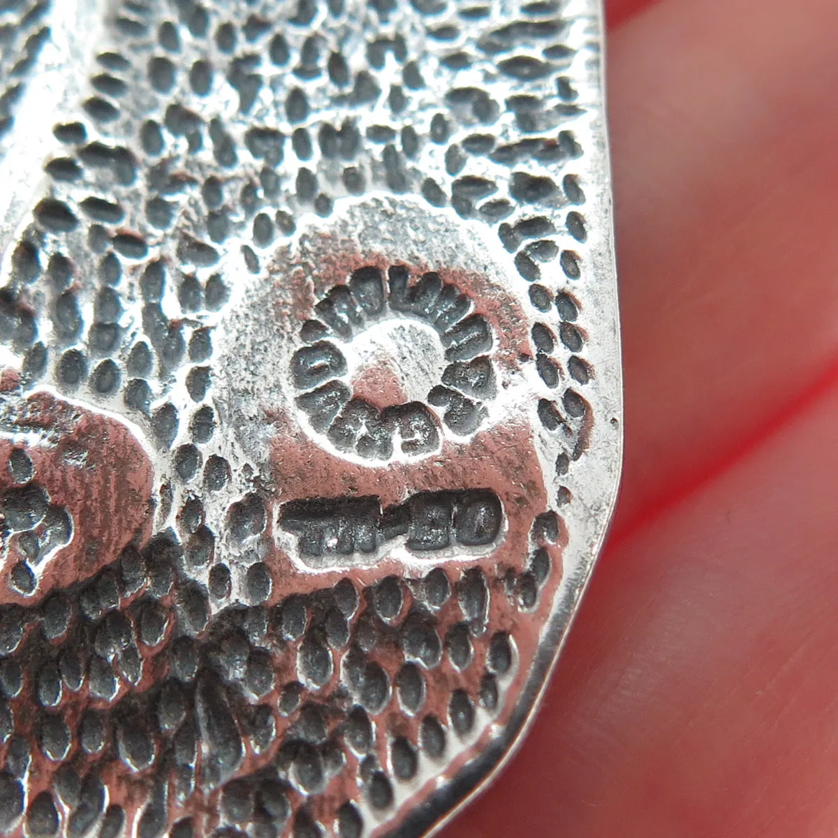 925 Sterling Silver Vintage Mexico Abstract Man & Woman Oxidized Pin Brooch