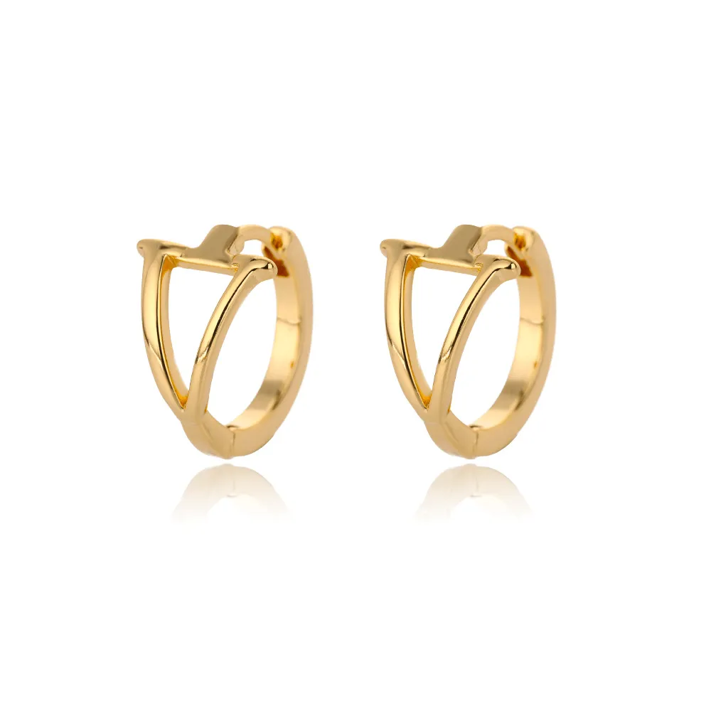 A-Z Small Personalized Letter Gold Hoop Earrings