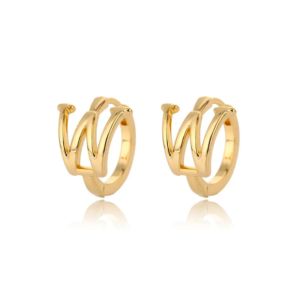 A-Z Small Personalized Letter Gold Hoop Earrings