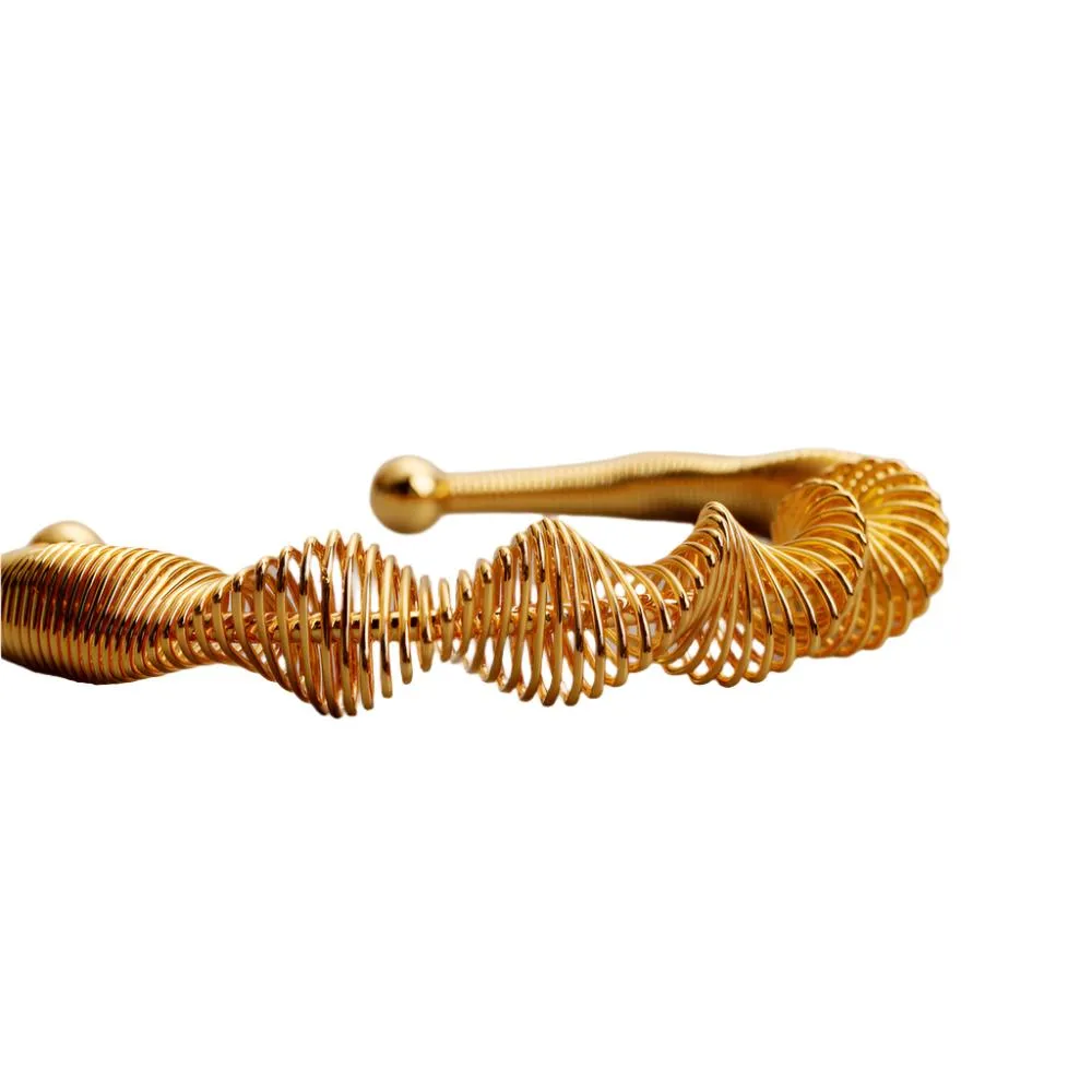 Abstract Spiral Cuff Bracelet