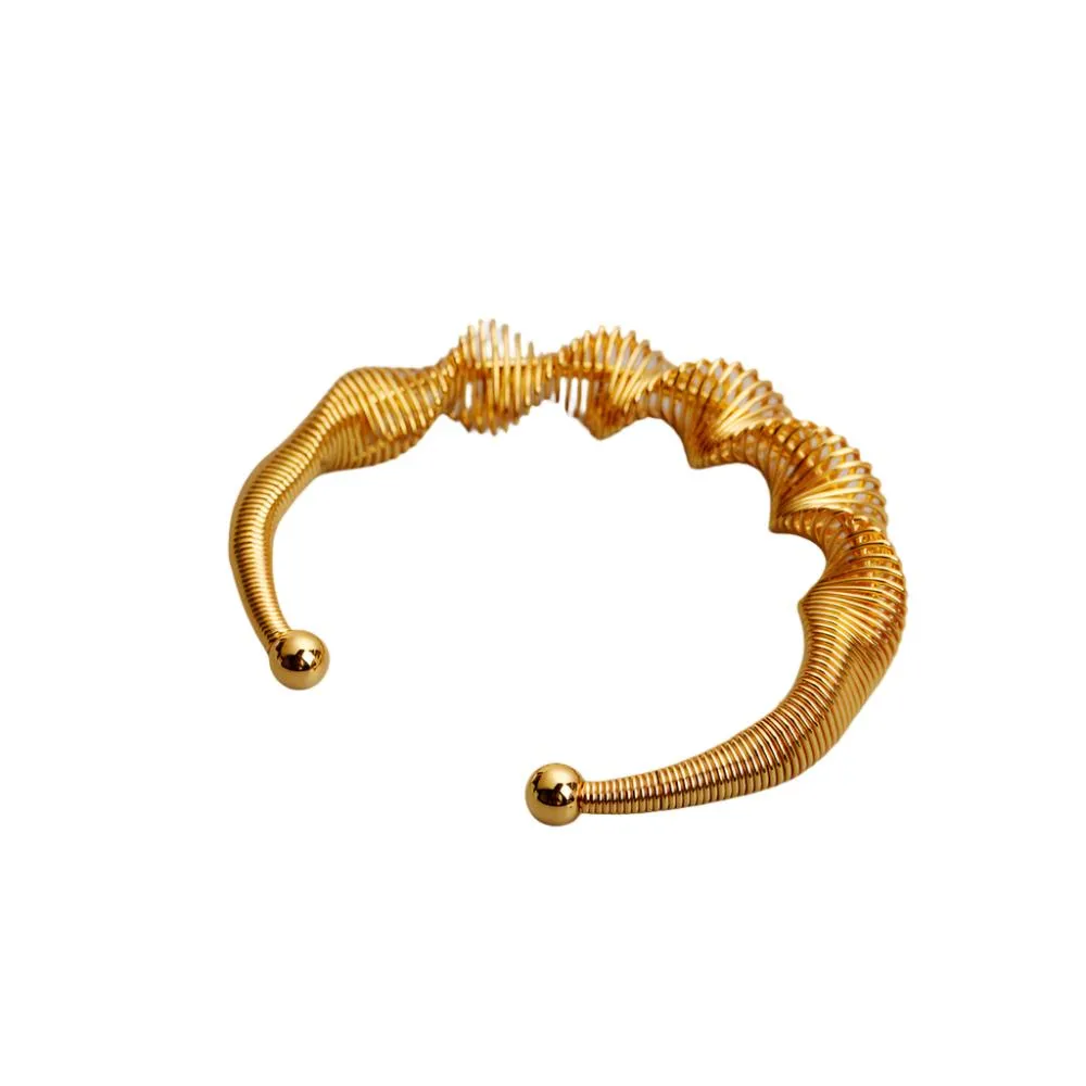 Abstract Spiral Cuff Bracelet