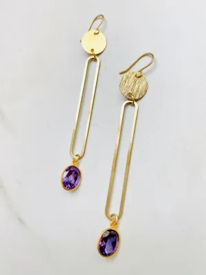 Alexandrite Bar Earrings
