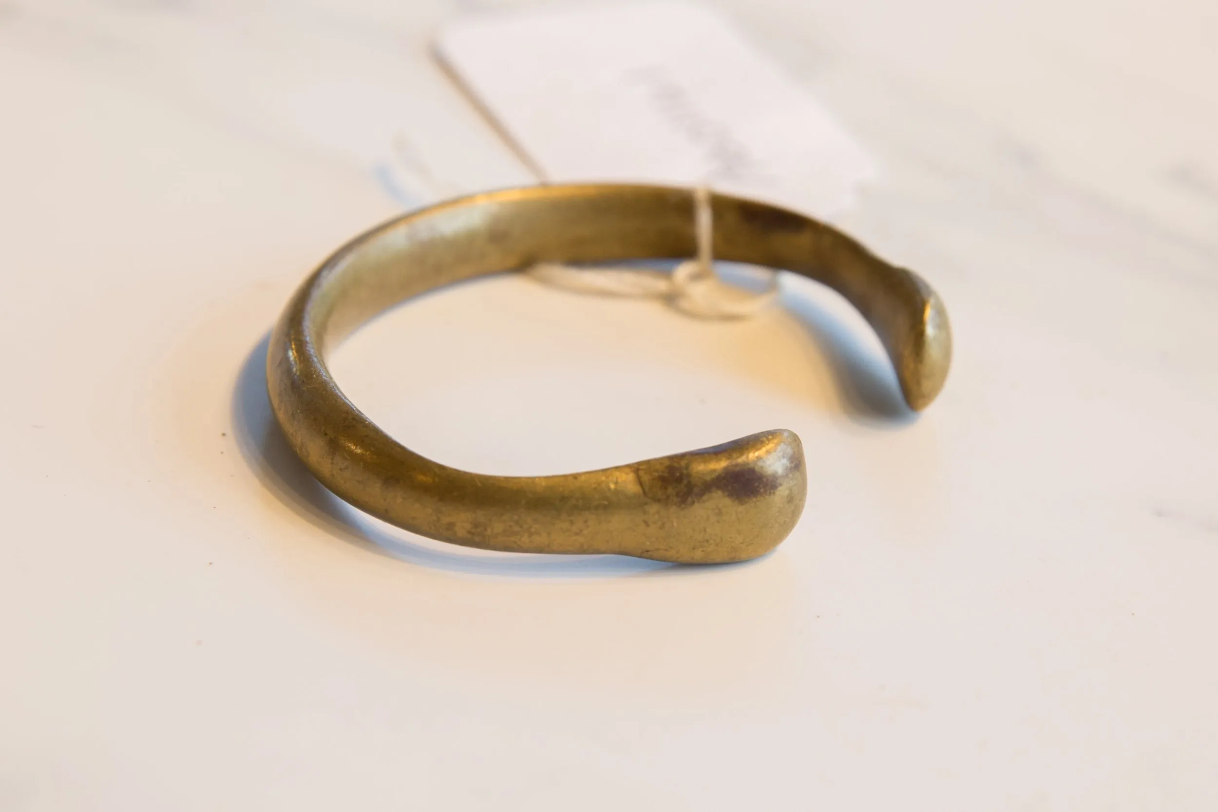 Antique African Bronze Snake Cuff Bracelet