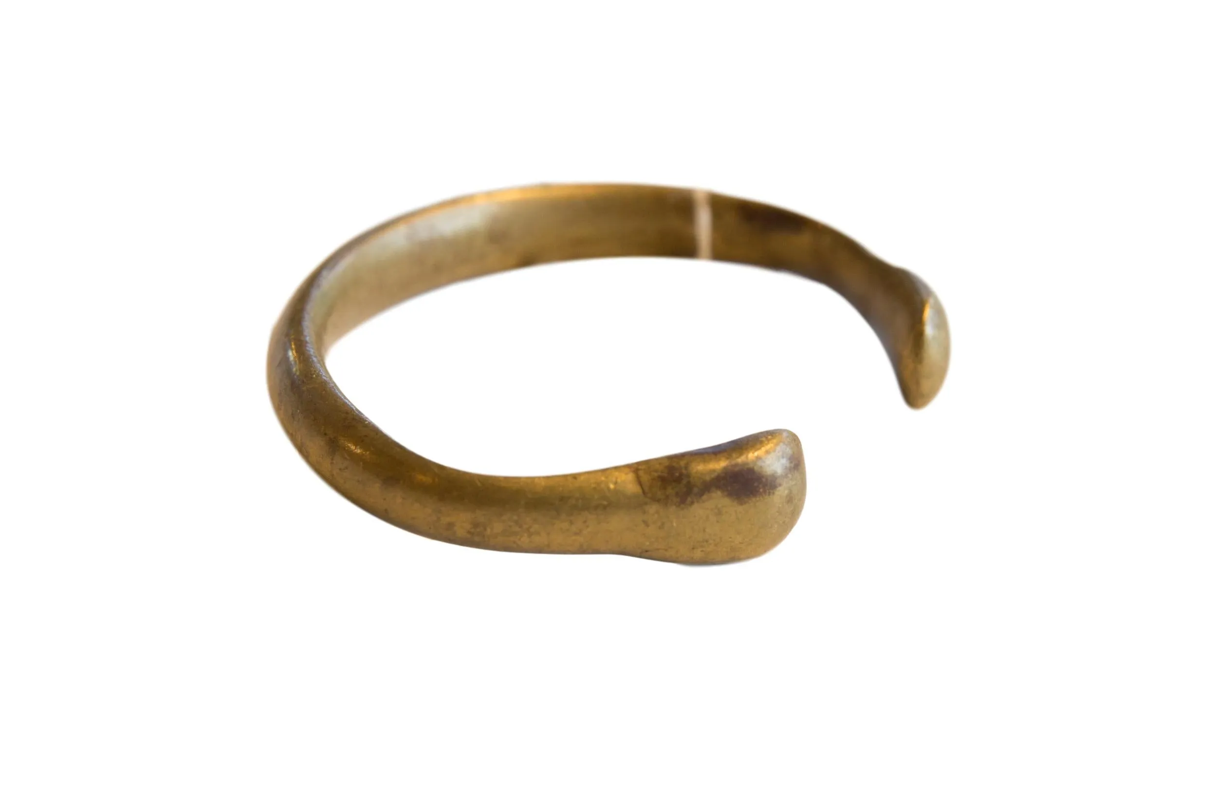 Antique African Bronze Snake Cuff Bracelet