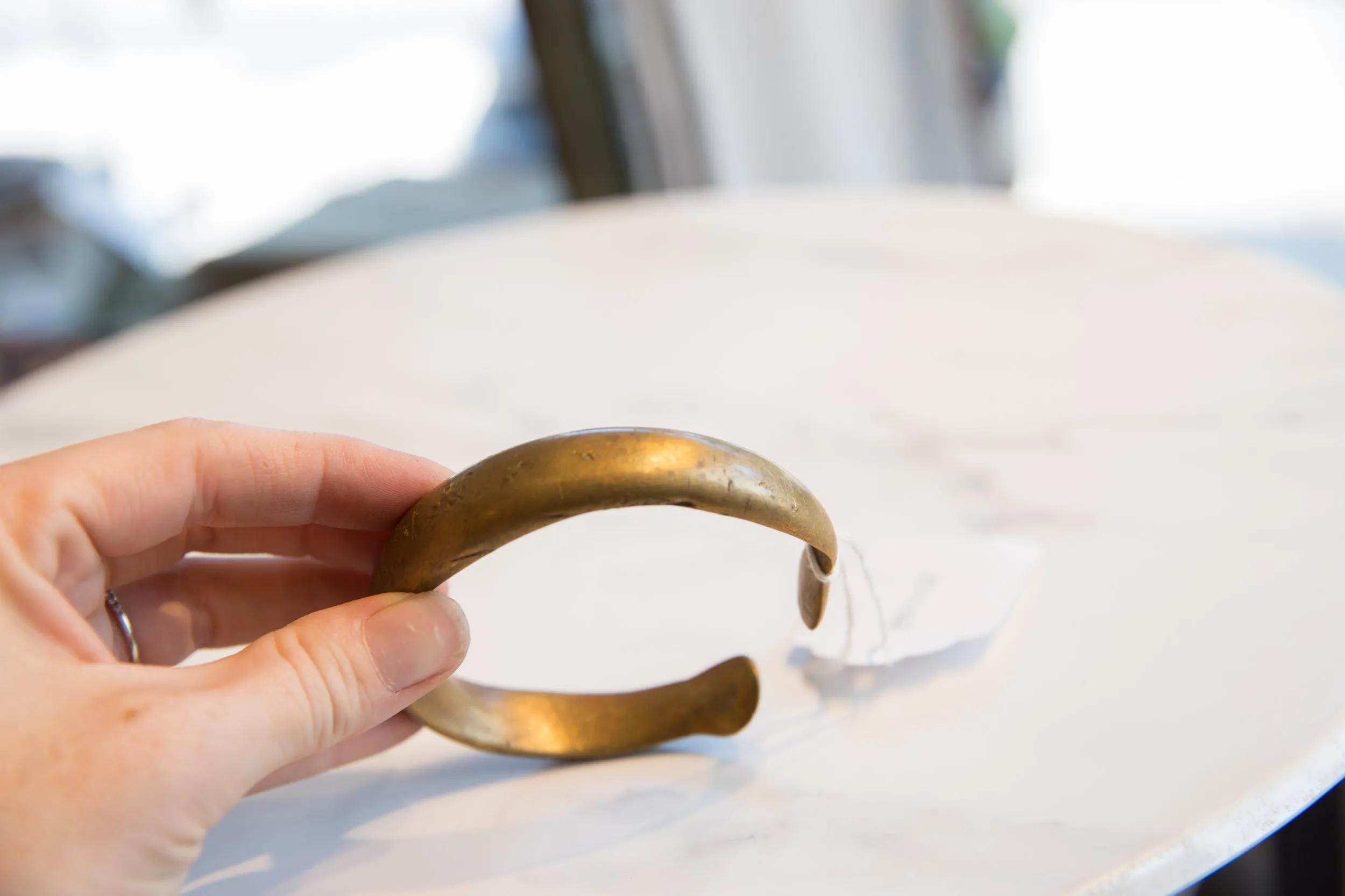 Antique African Bronze Snake Cuff Bracelet