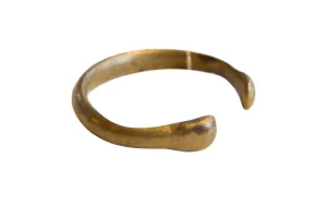 Antique African Bronze Snake Cuff Bracelet