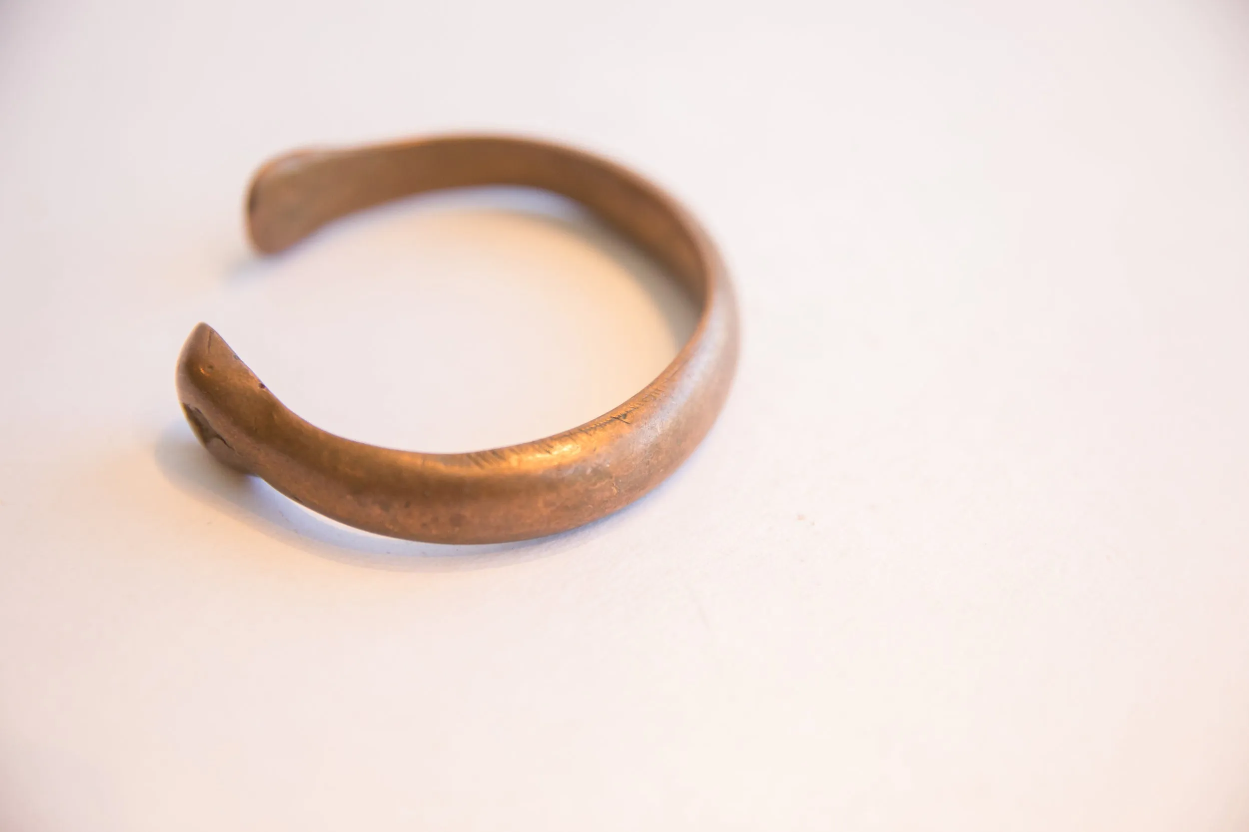 Antique African Copper Snake Cuff Bracelet