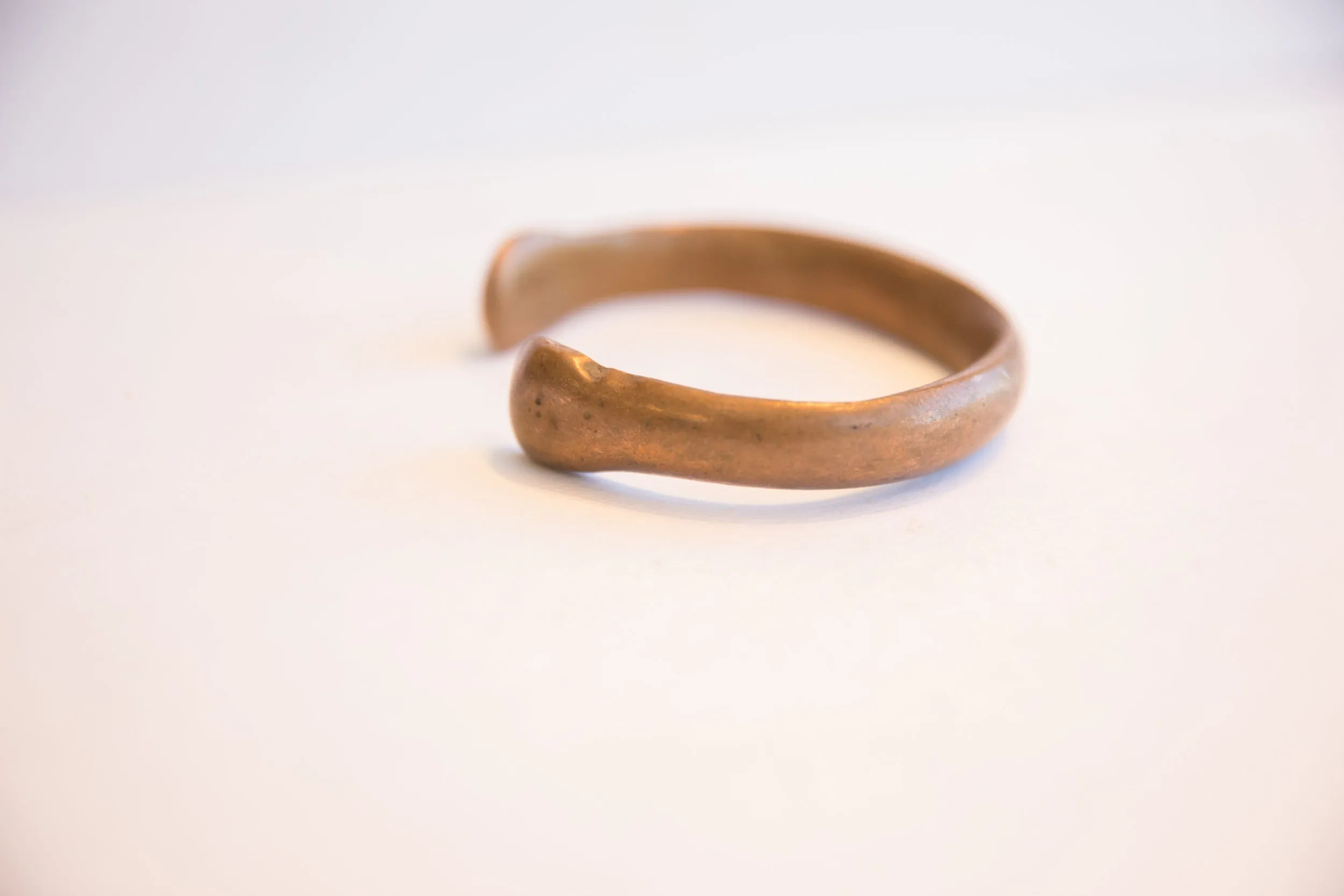 Antique African Copper Snake Cuff Bracelet