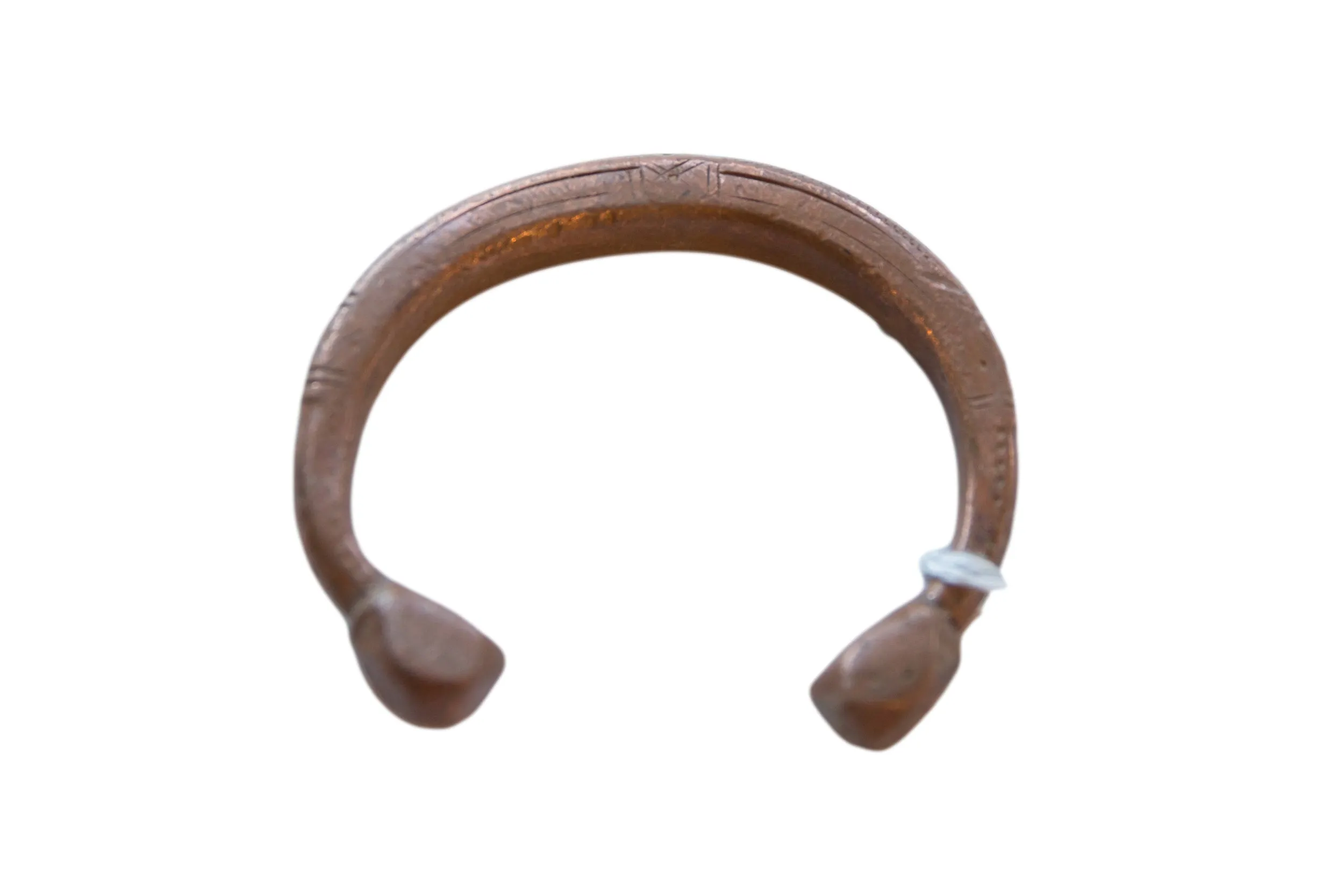 Antique African Copper Snake Cuff Bracelet
