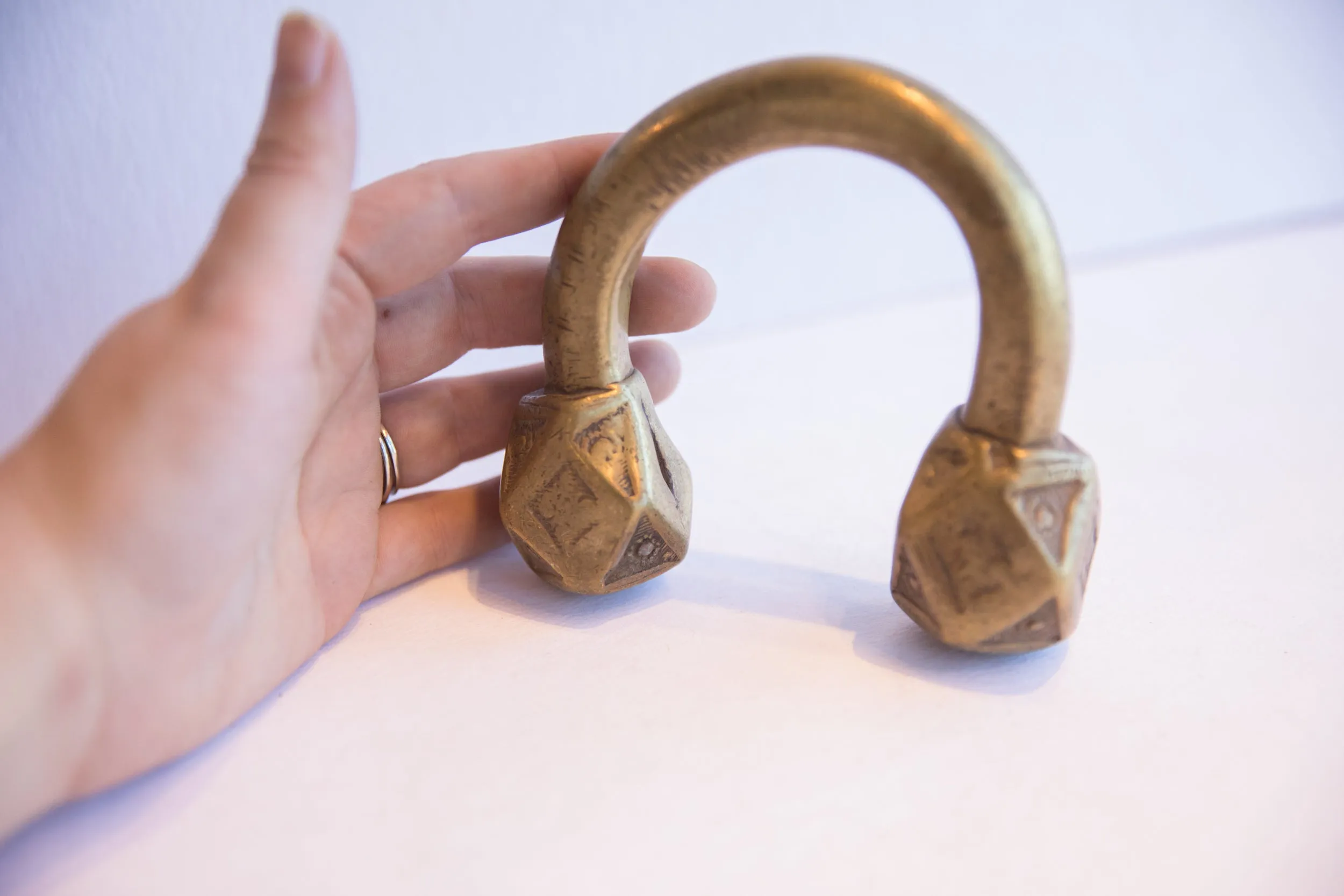 Antique African Geometric Base Cuff Bracelet