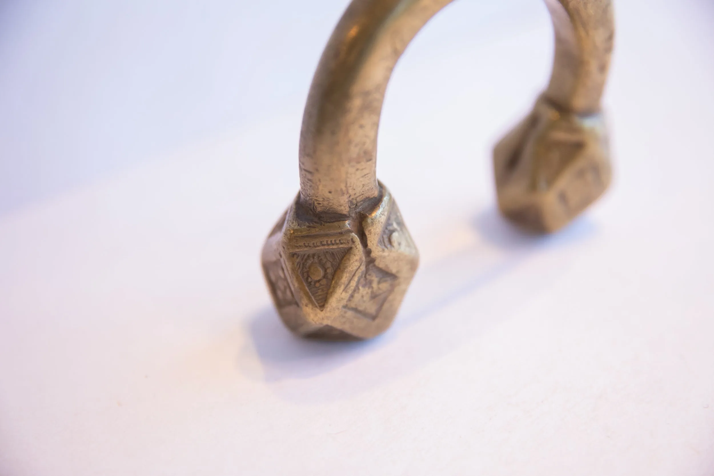 Antique African Geometric Base Cuff Bracelet