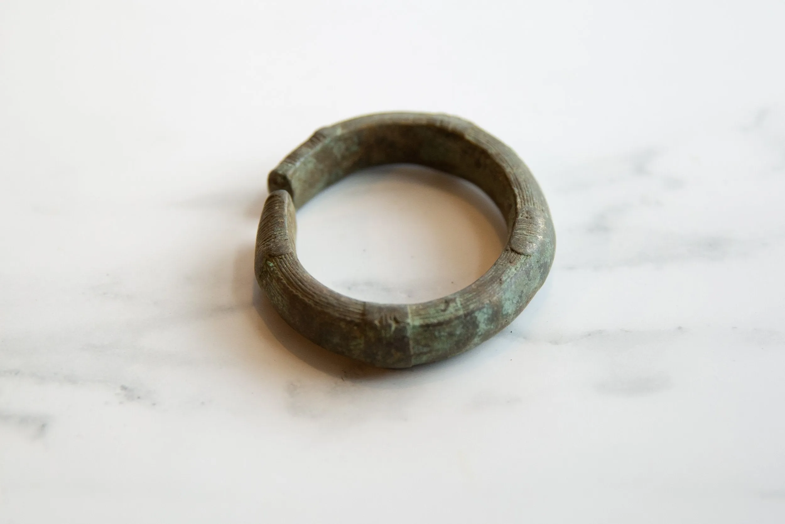 Antique African Oxidized Bronze Cuff Bracelet
