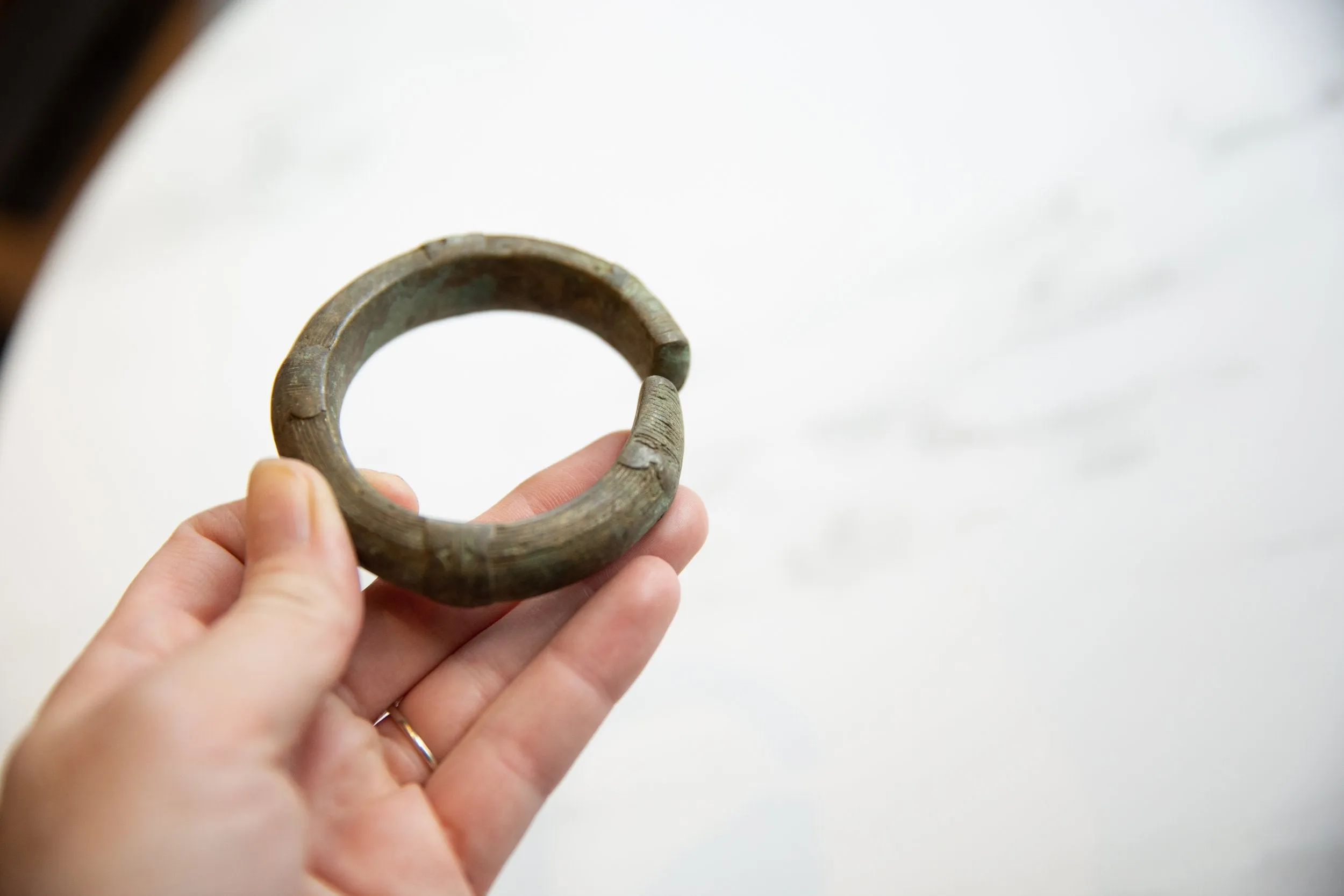 Antique African Oxidized Bronze Cuff Bracelet