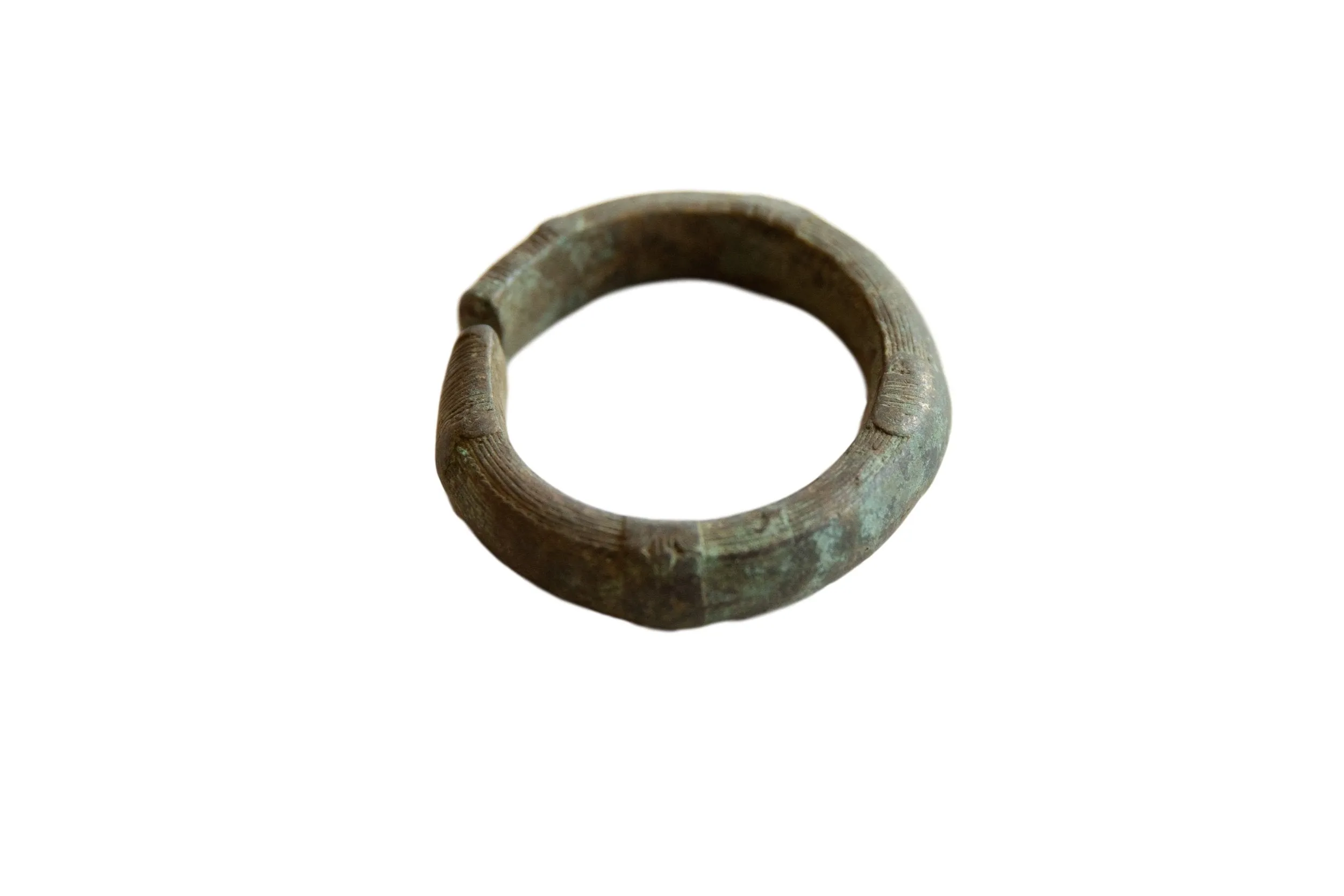 Antique African Oxidized Bronze Cuff Bracelet