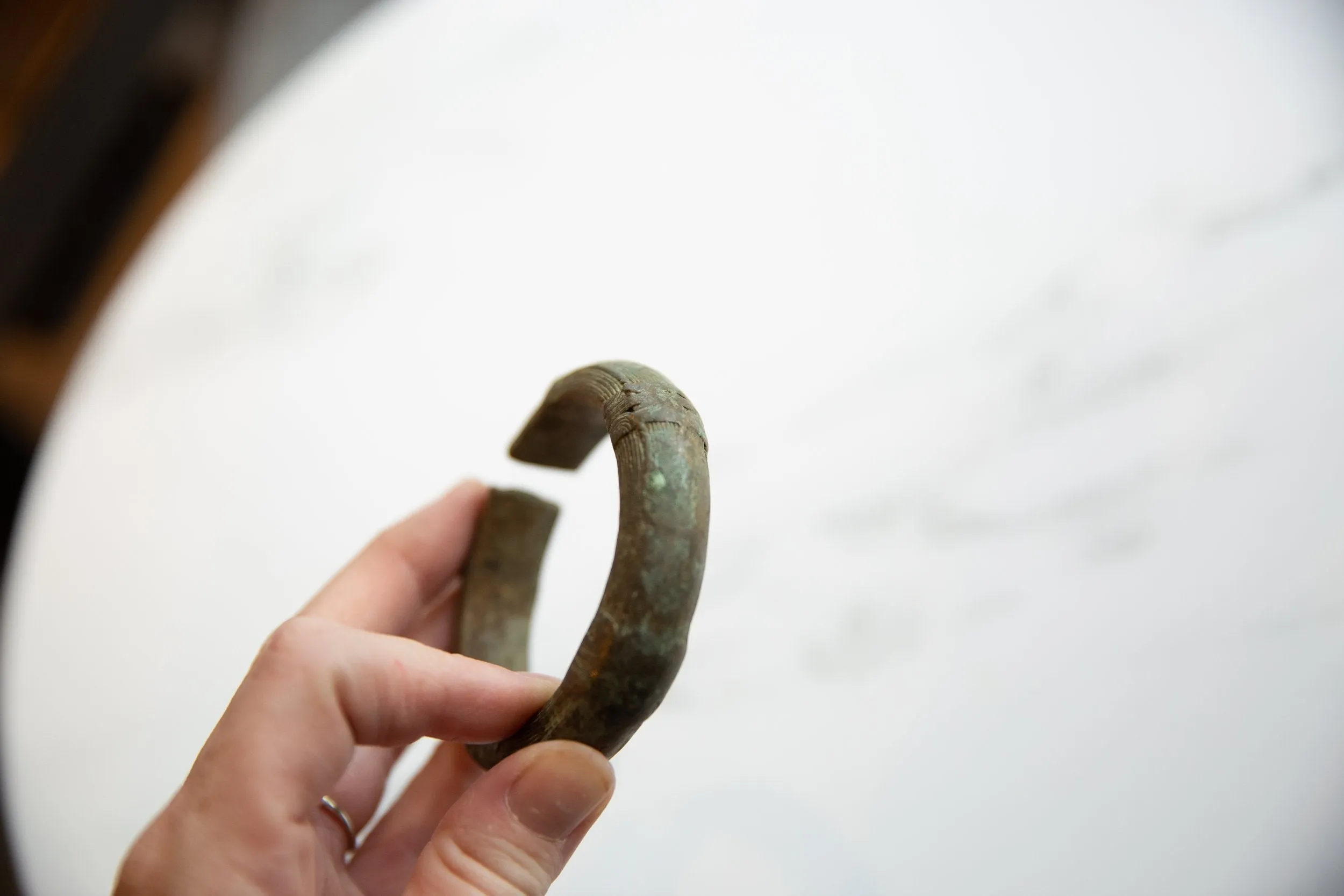 Antique African Oxidized Bronze Cuff Bracelet