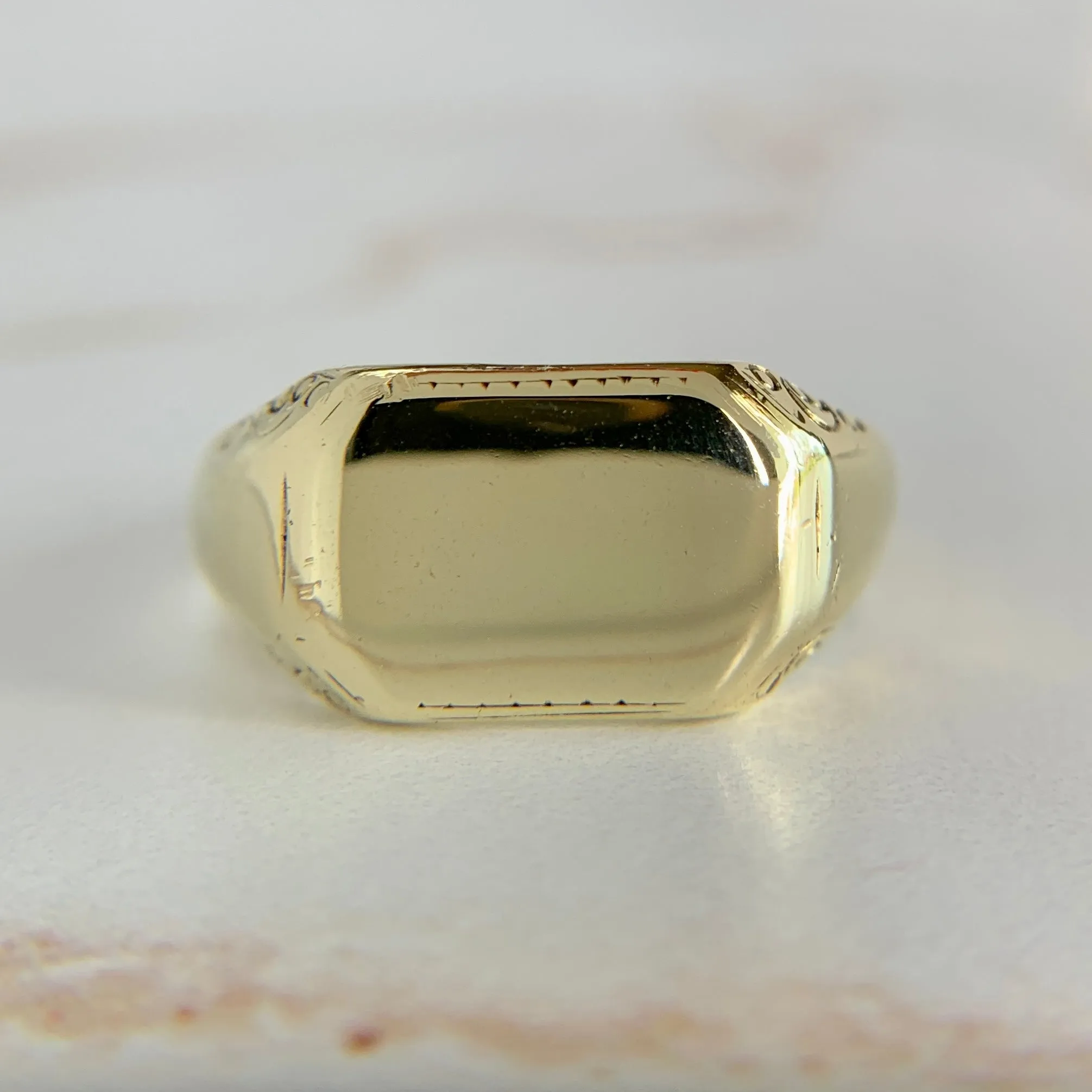 Antique Allsopp Brothers Signet Ring 10k