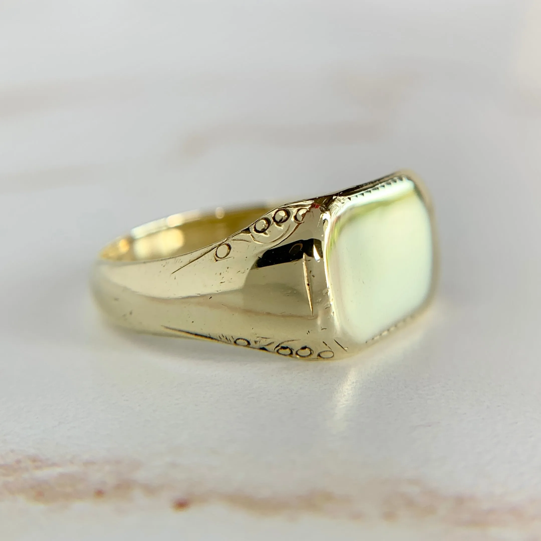 Antique Allsopp Brothers Signet Ring 10k