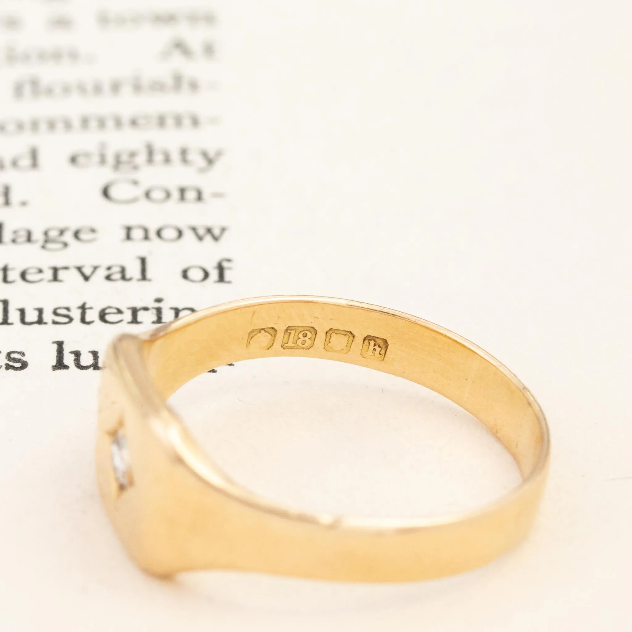 Antique Old Cut Diamond Signet Ring