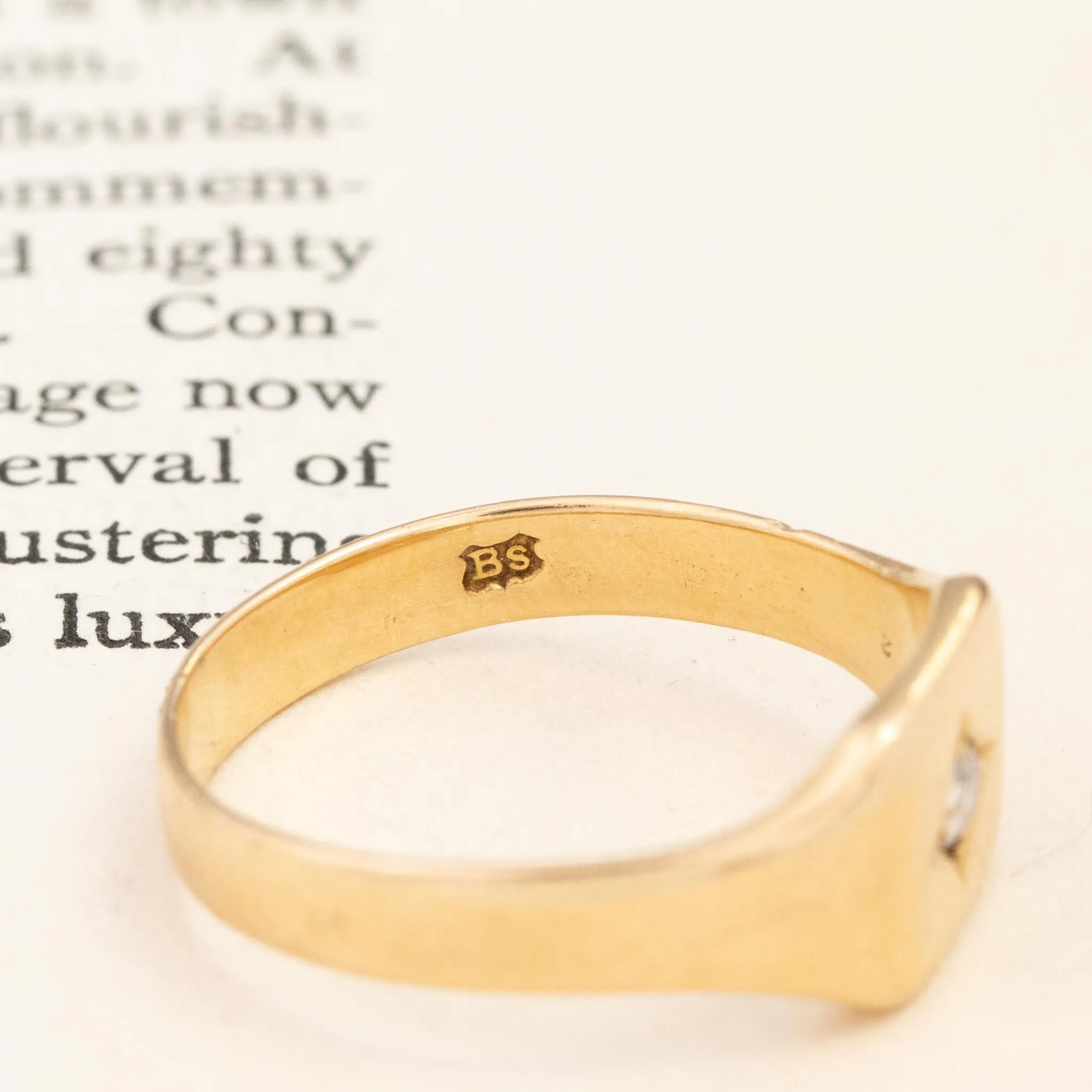 Antique Old Cut Diamond Signet Ring