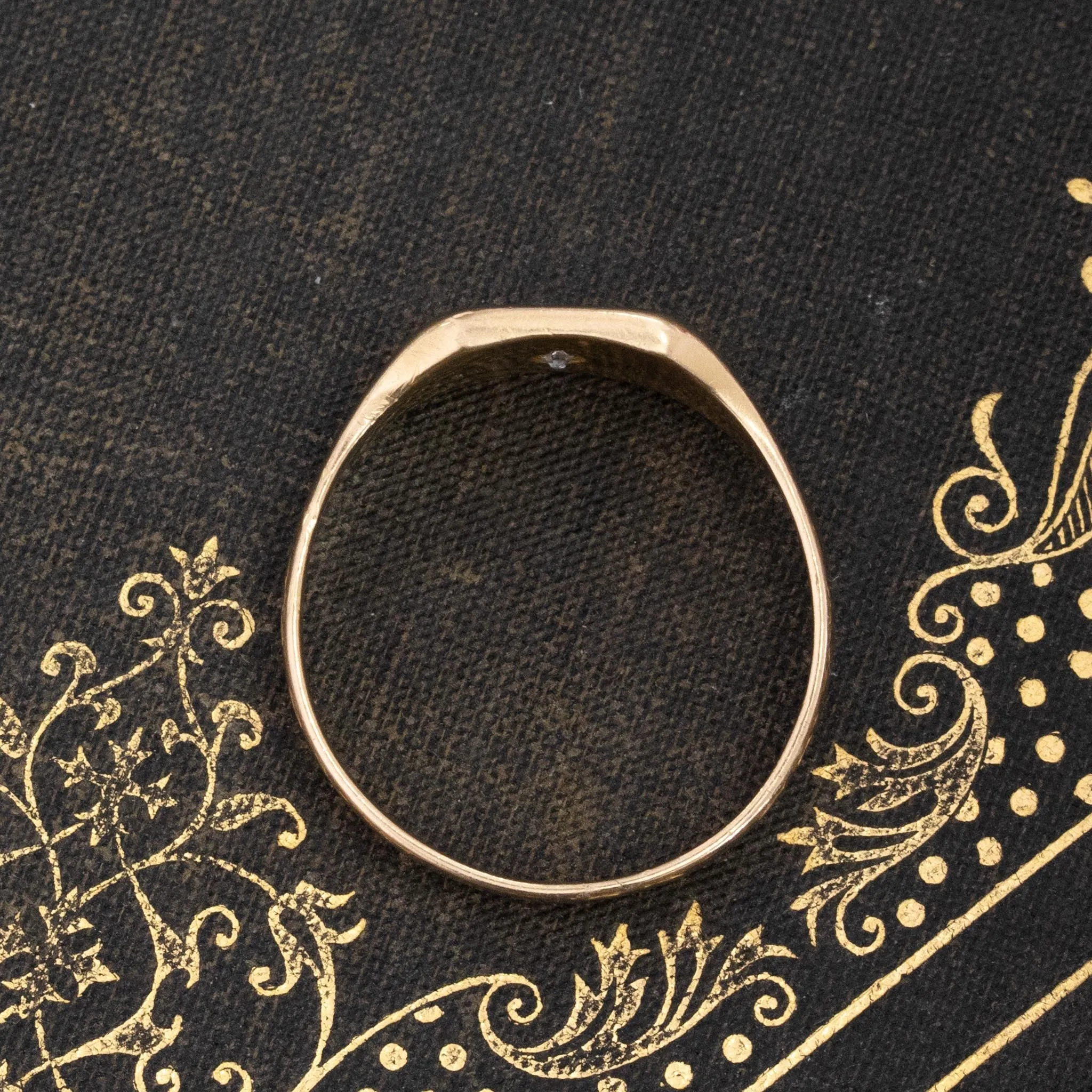 Antique Old Cut Diamond Signet Ring