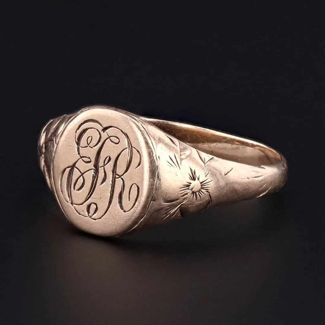 Antique Signet Ring | EFR Initial Ring