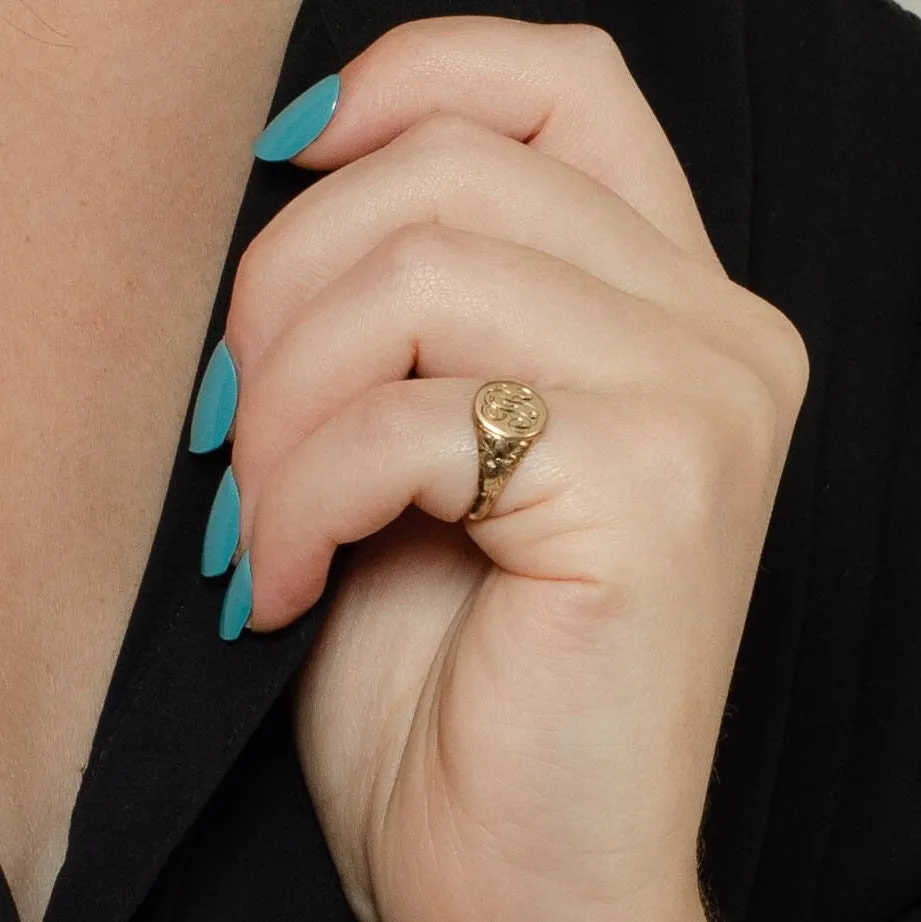 Antique Signet Ring | EFR Initial Ring