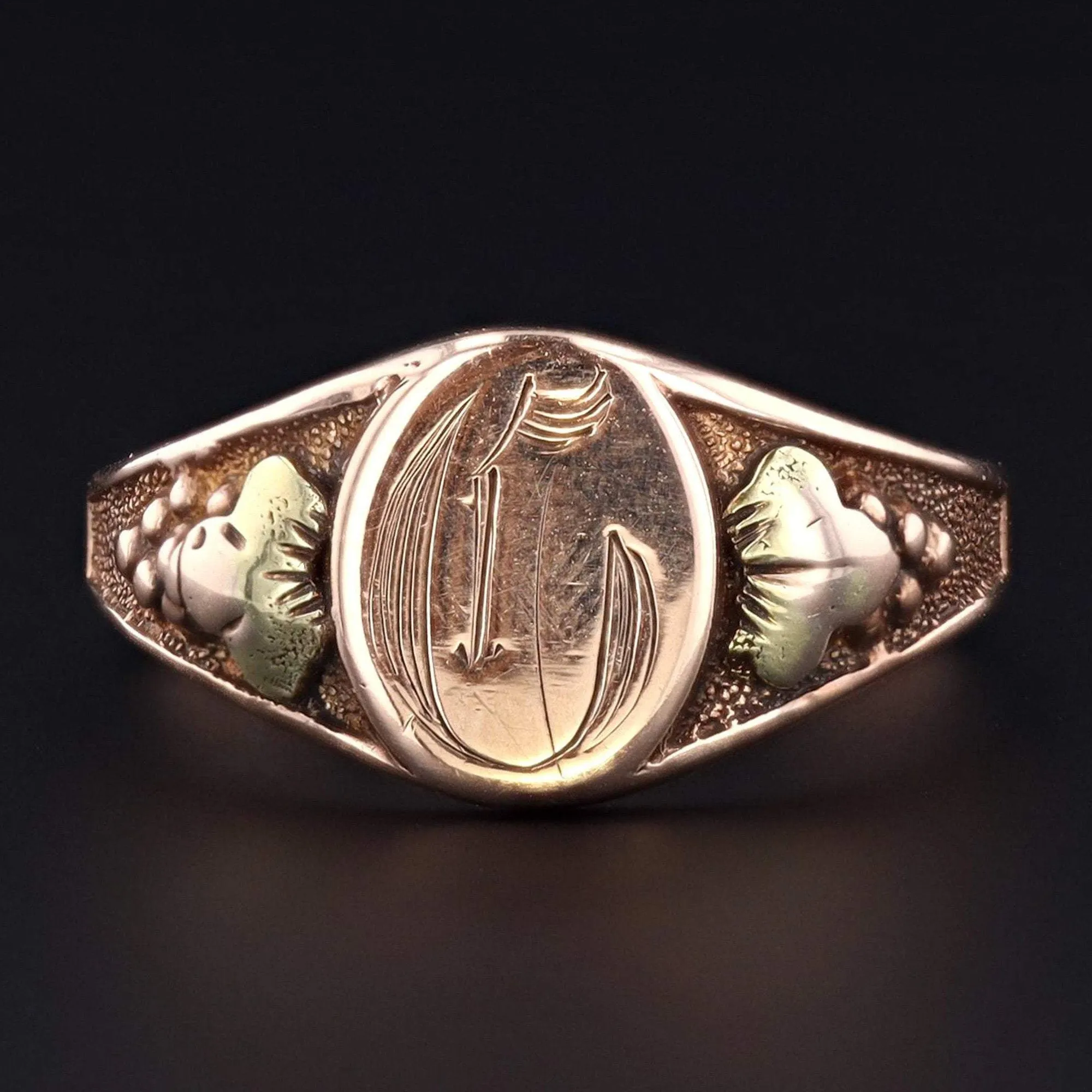 Antique Signet Ring | Letter G or D Initial Ring