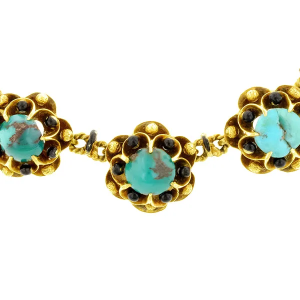 Antique Turquoise & Enamel Necklace