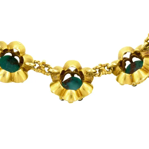 Antique Turquoise & Enamel Necklace
