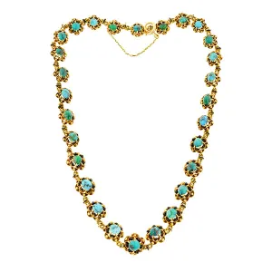Antique Turquoise & Enamel Necklace