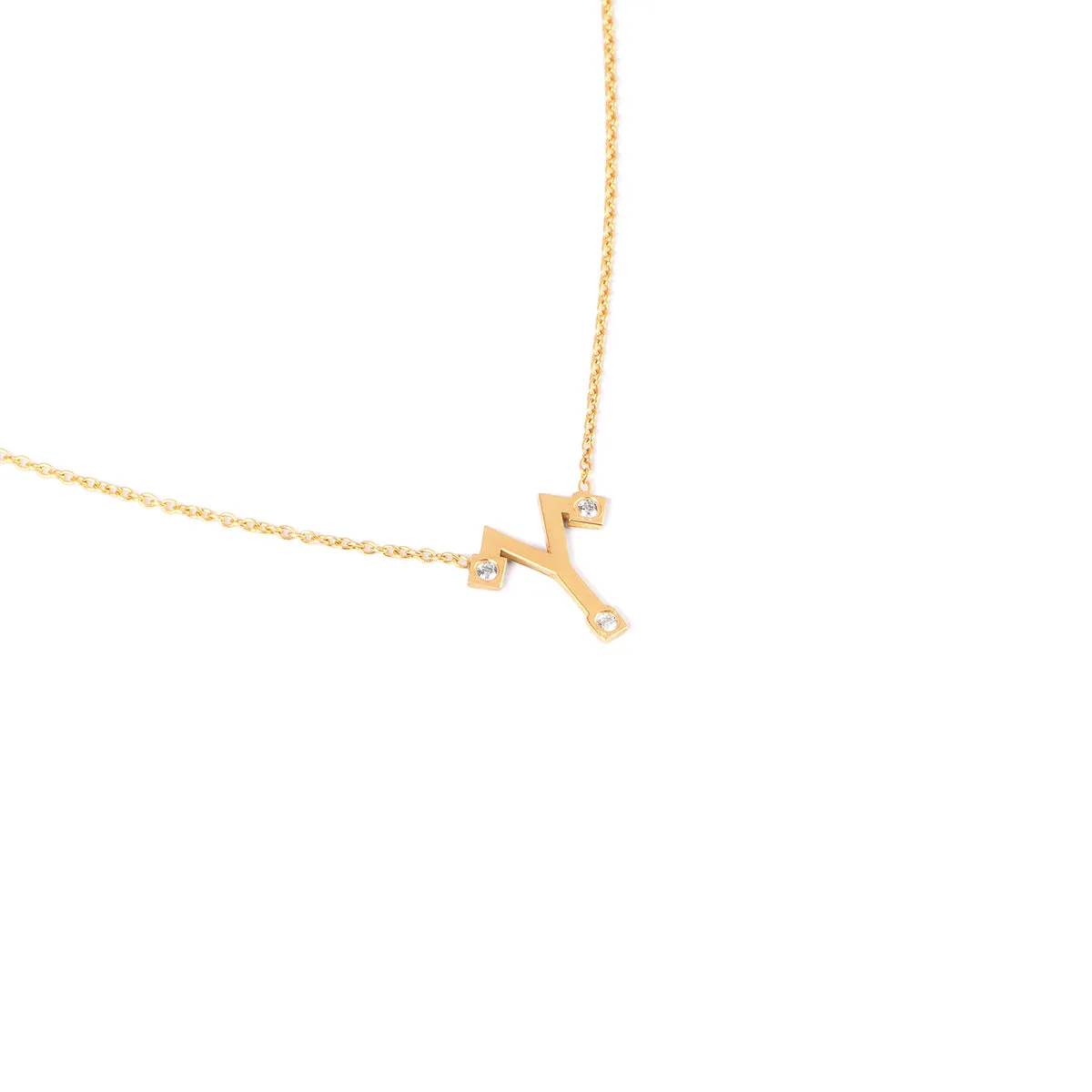 Aries Zodiac Sign Diamond Necklace