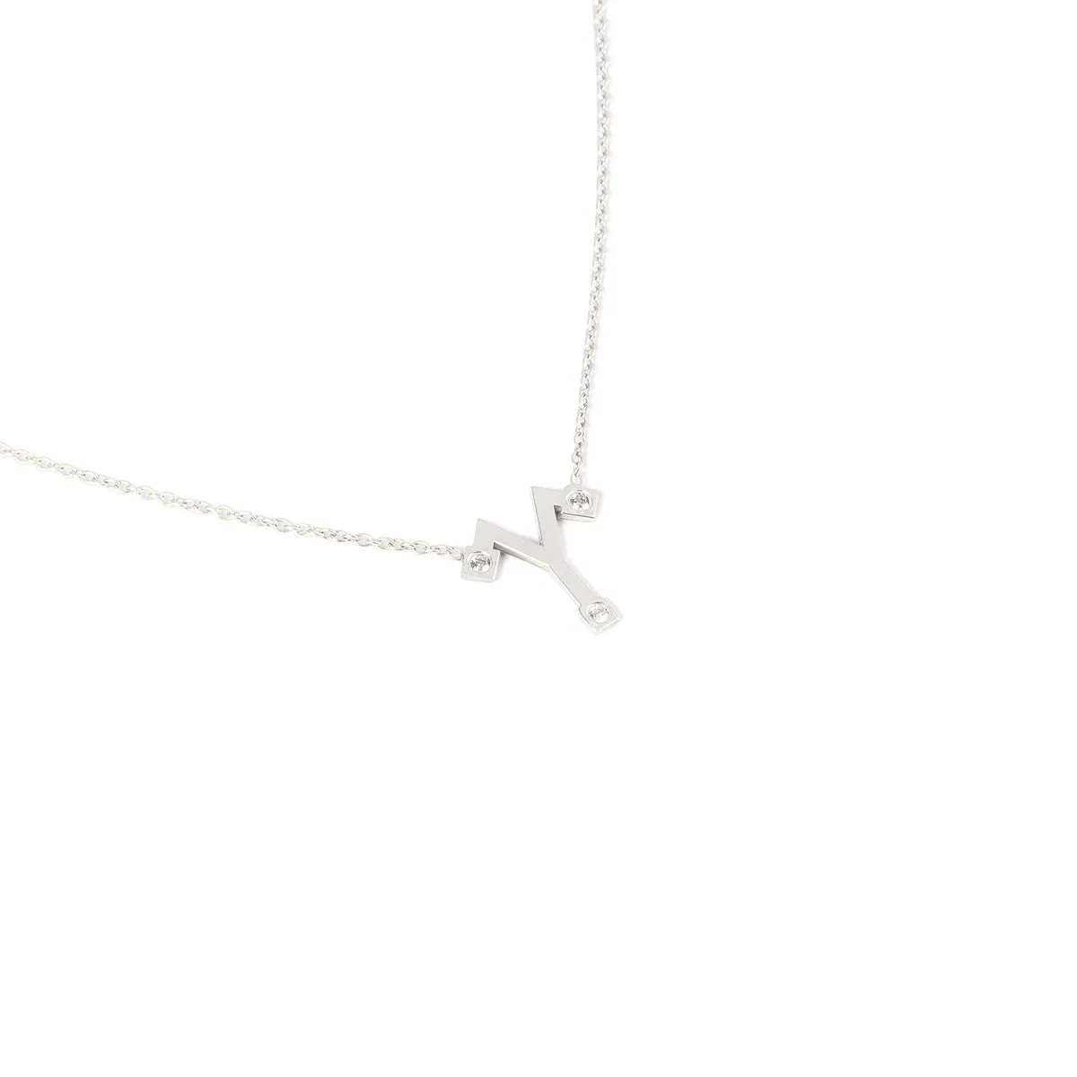 Aries Zodiac Sign Diamond Necklace