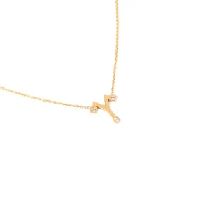 Aries Zodiac Sign Diamond Necklace