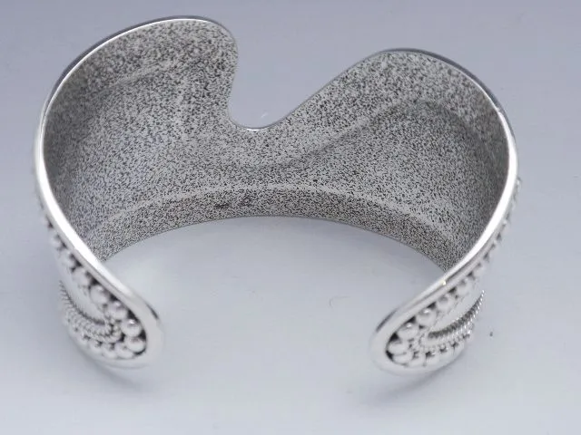 Artisan Crafted Sterling Bali Bangle Cuff Bracelet